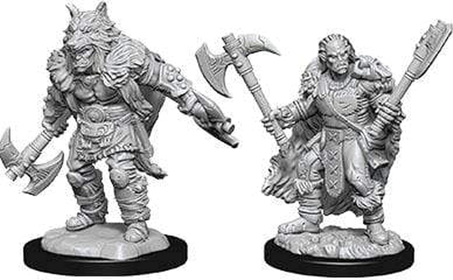 WizKids Dungeons & Dragons Nolzur's Marvelous Miniatures - Male Half-Orc Barbarian Unpainted Miniature Set 1
