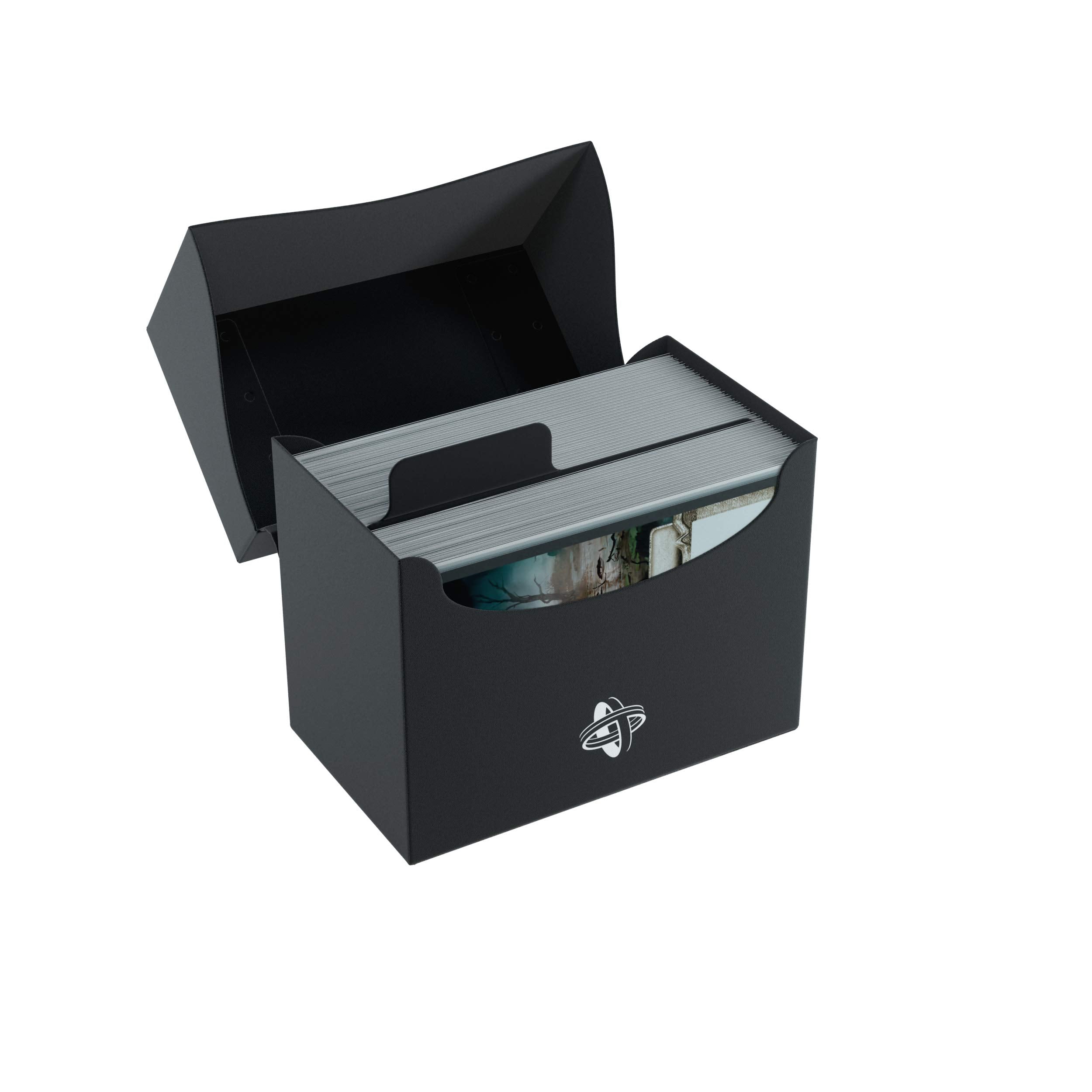 Gamegenic 80-Karten-Seitenhalter – Schwarz, für 80 doppelseitig gesleevte Karten, seitlich zu ladende Deckbox mit Cobra Neck-Technologie 16