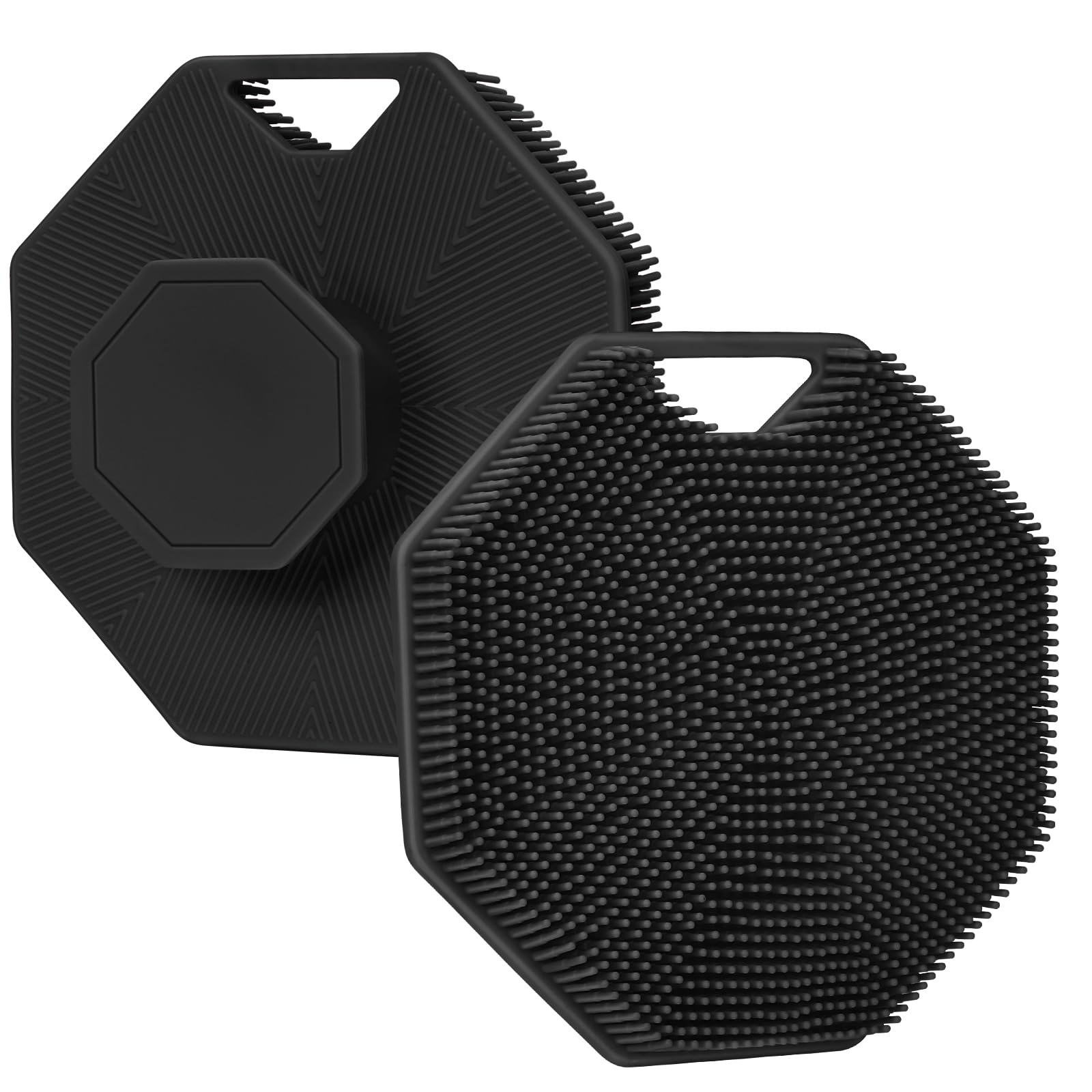 Alyvisun Silicone Body Scrubber - Gentle Exfoliating & Massaging Brush | Black 1