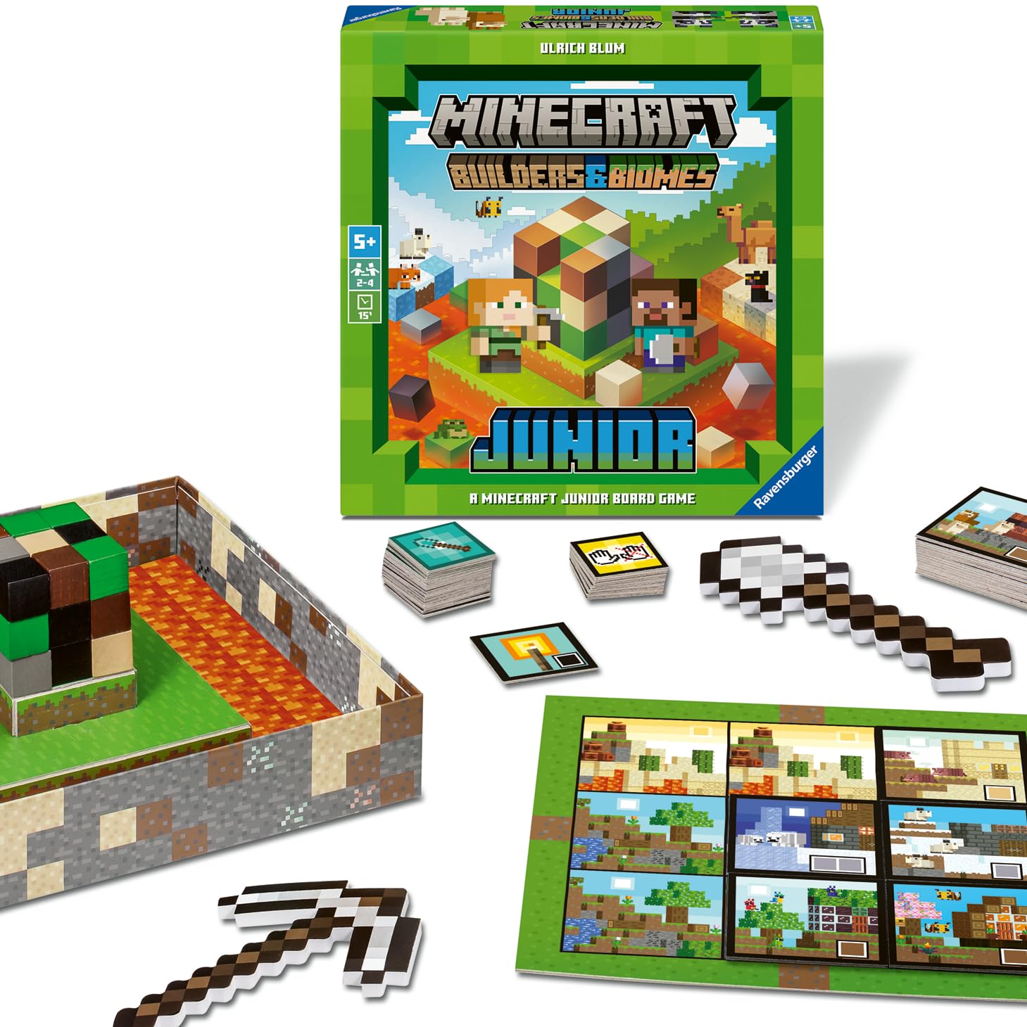 Ravensburger Minecraft Builders & Biomes Junior Board Game 7