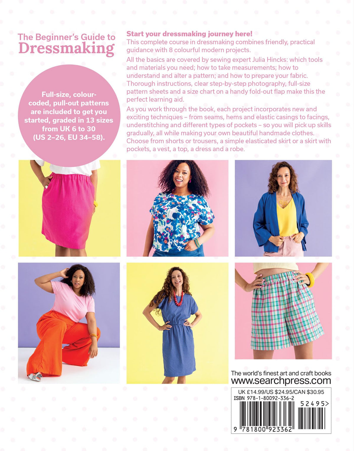 Search Press The Beginner's Guide to Dressmaking - 8 Projects, Paperback
