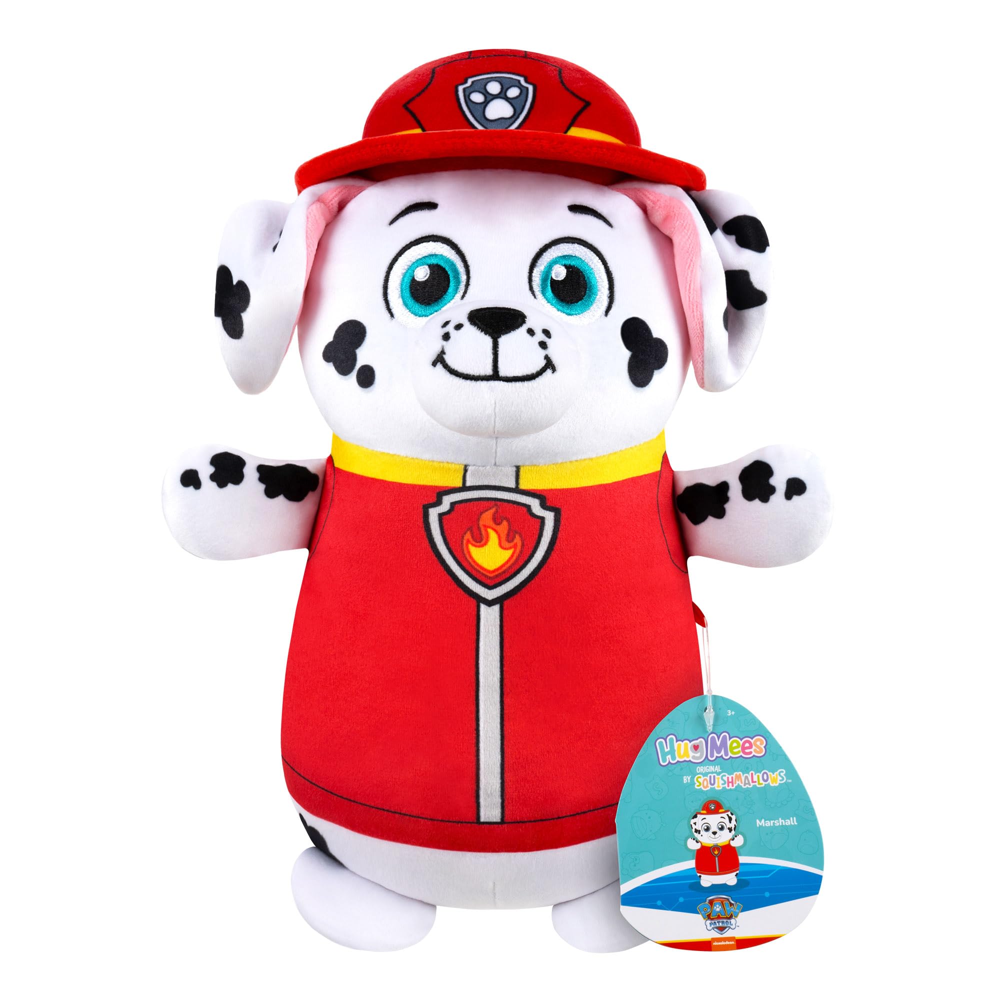 Squishmallows Marshall HugMees 10-Inch Plush - Paw Patrol Cuddle Buddy 9