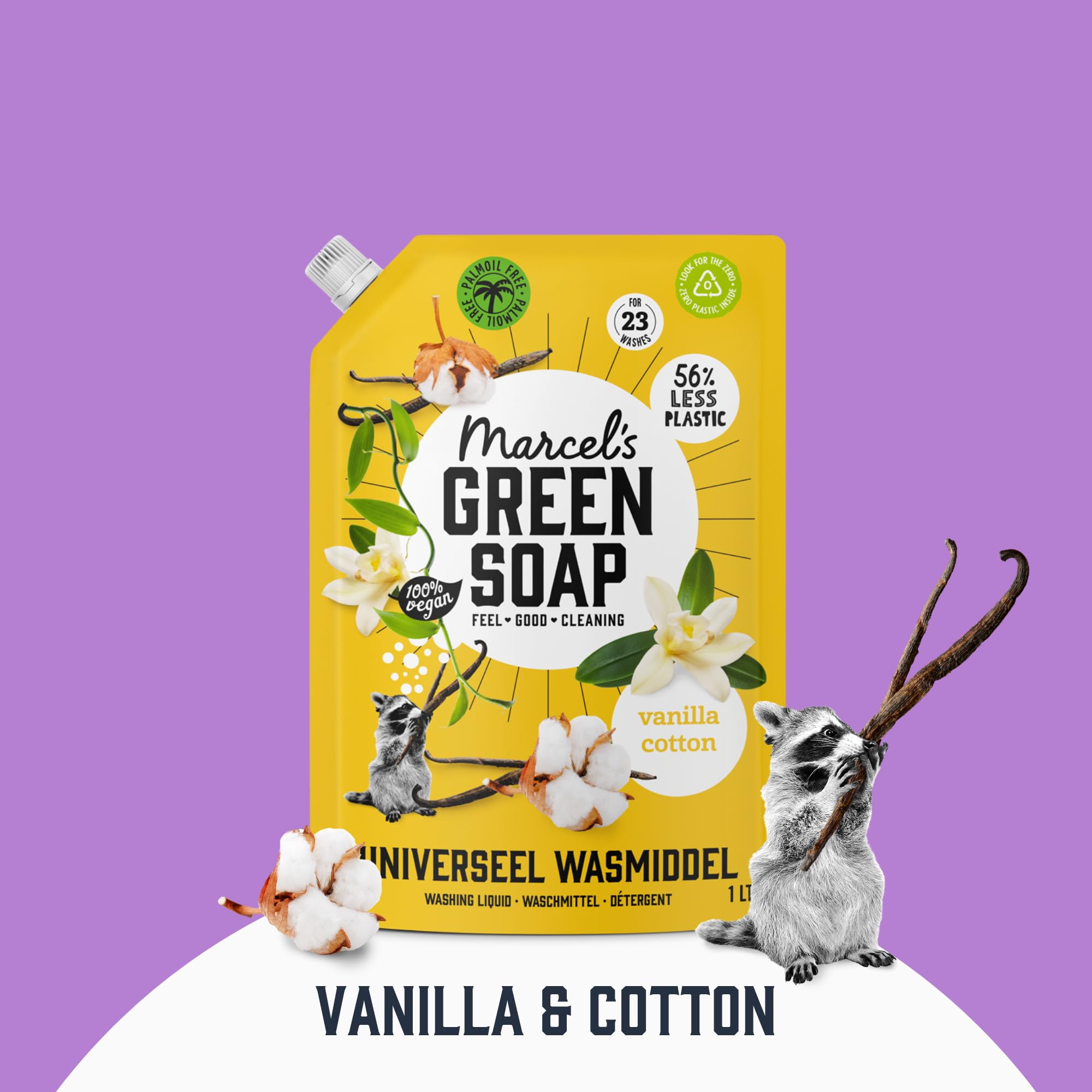 Marcel's Green Soap Universal Washing Liquid Refill Vanilla & Cotton | 1L | Vegan 7
