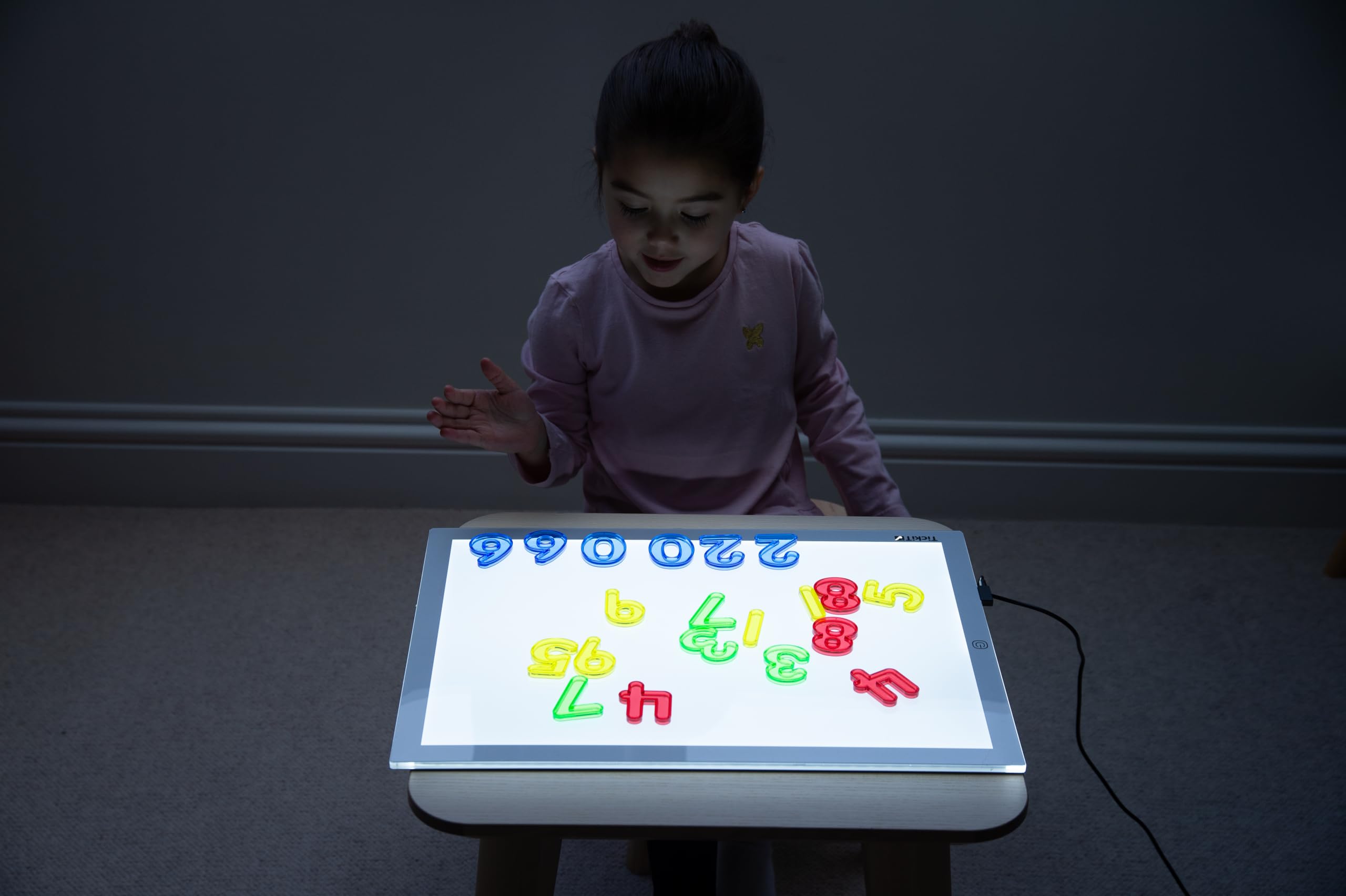tickit 73141 Translucent Numbers - Colourful Acrylic Set for Light Box & Sensory Play | Ages 3+