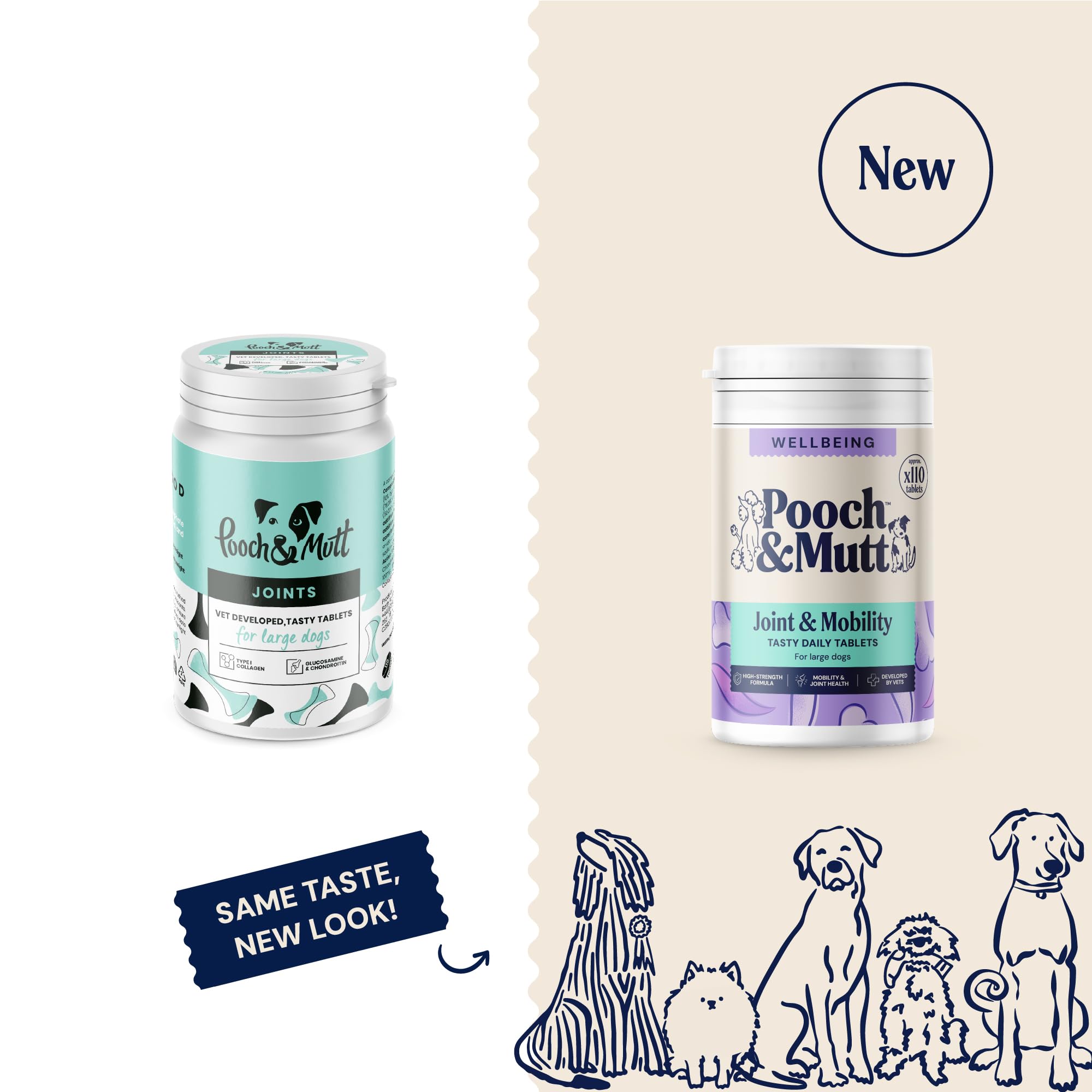 Pooch & Mutt Daily Joint Care Supplement for Large Dogs Tablets | 230g | Glucosamine & Chondroitin 2