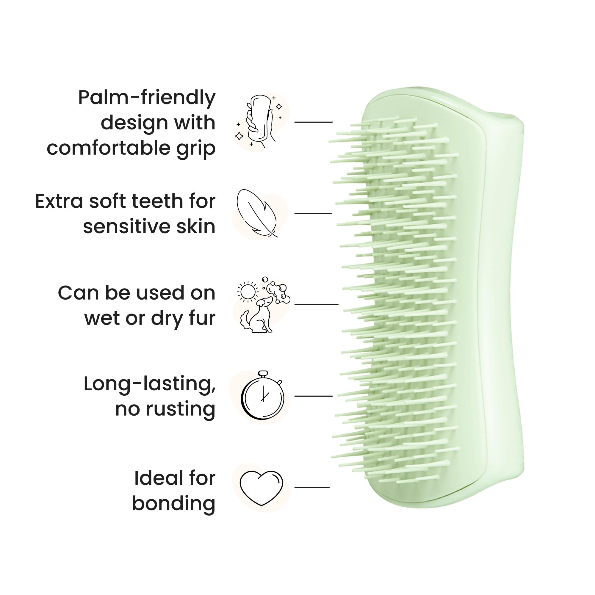 Pet Teezer Puppy Grooming Brush - Detangling | Gentle on Sensitive Skin | Mint 4