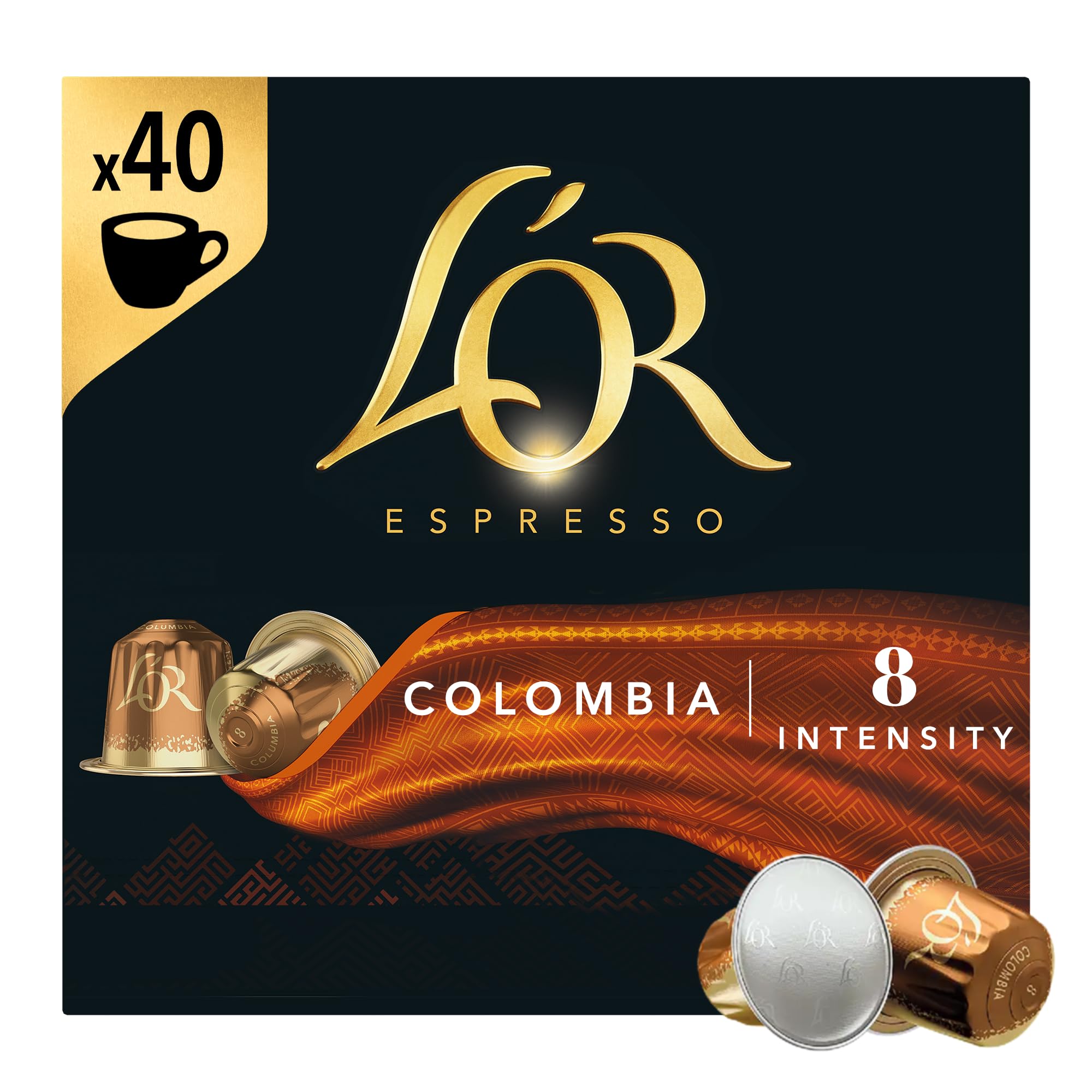 L'OR Espresso Colombia Coffee Pods - Intensity 8, Citrus Notes, 40 Count 1