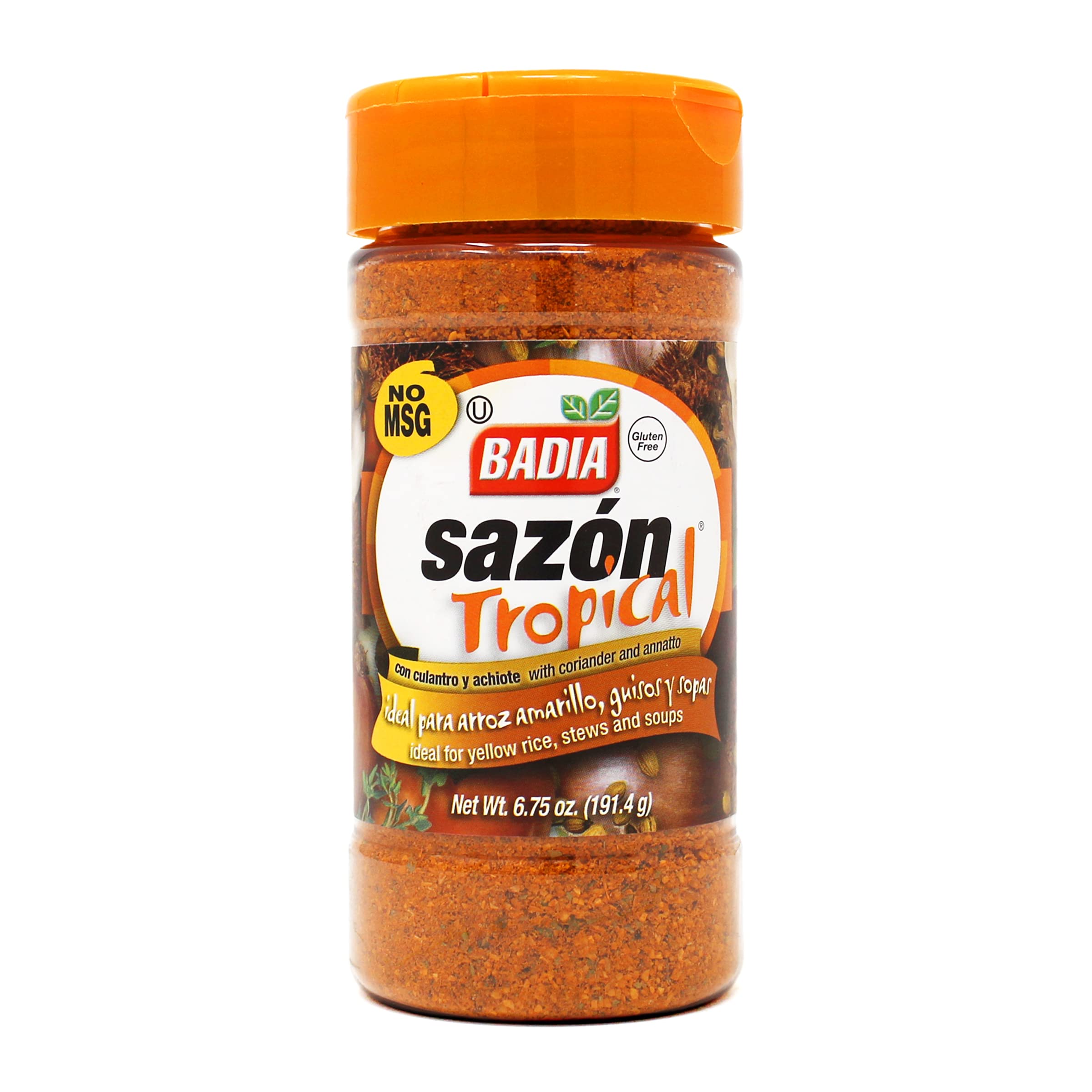 Badia Sazon Tropical Seasoning with Coriander & Annatto | 191.4g Jar | American Import 1