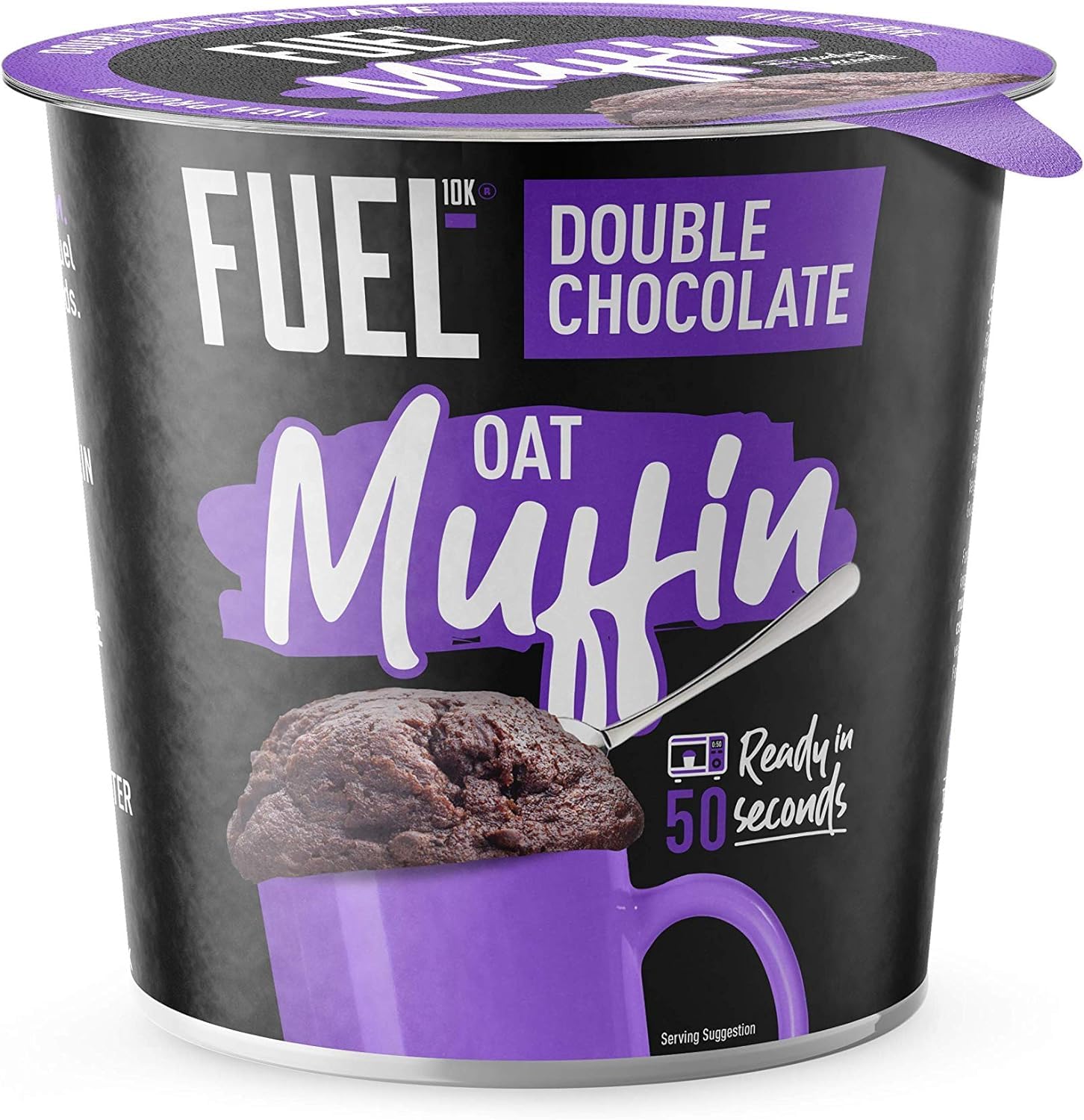 FUEL10K Chocolate Oat Muffin Protein Snack Pot - 10g Protein | Double Chocolate | Pack of 8 x 52g 2