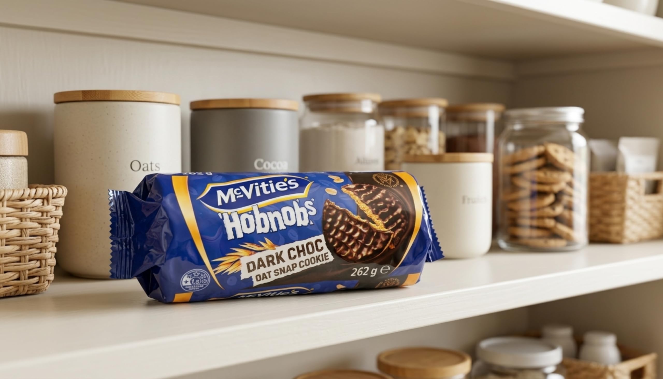 McVitie's Hobnobs Dark Chocolate Biscuits - Oaty Crunch with Rich Dark Chocolate | 262g 4