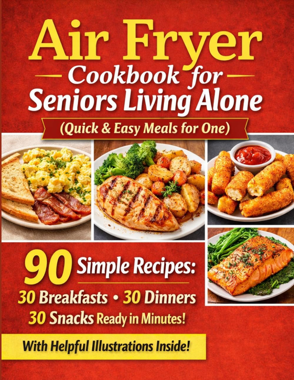 Silver Spoon Living Air Fryer Cookbook for Seniors Living Alone | Quick & Easy Meals for One | Large Print