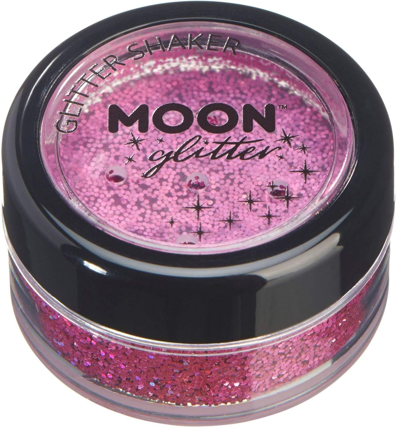 Moon Glitter - Holographic Glitter Shaker (5g) - Pink Cosmetic Grade Loose Glitter for Face, Body, Hair, Nails