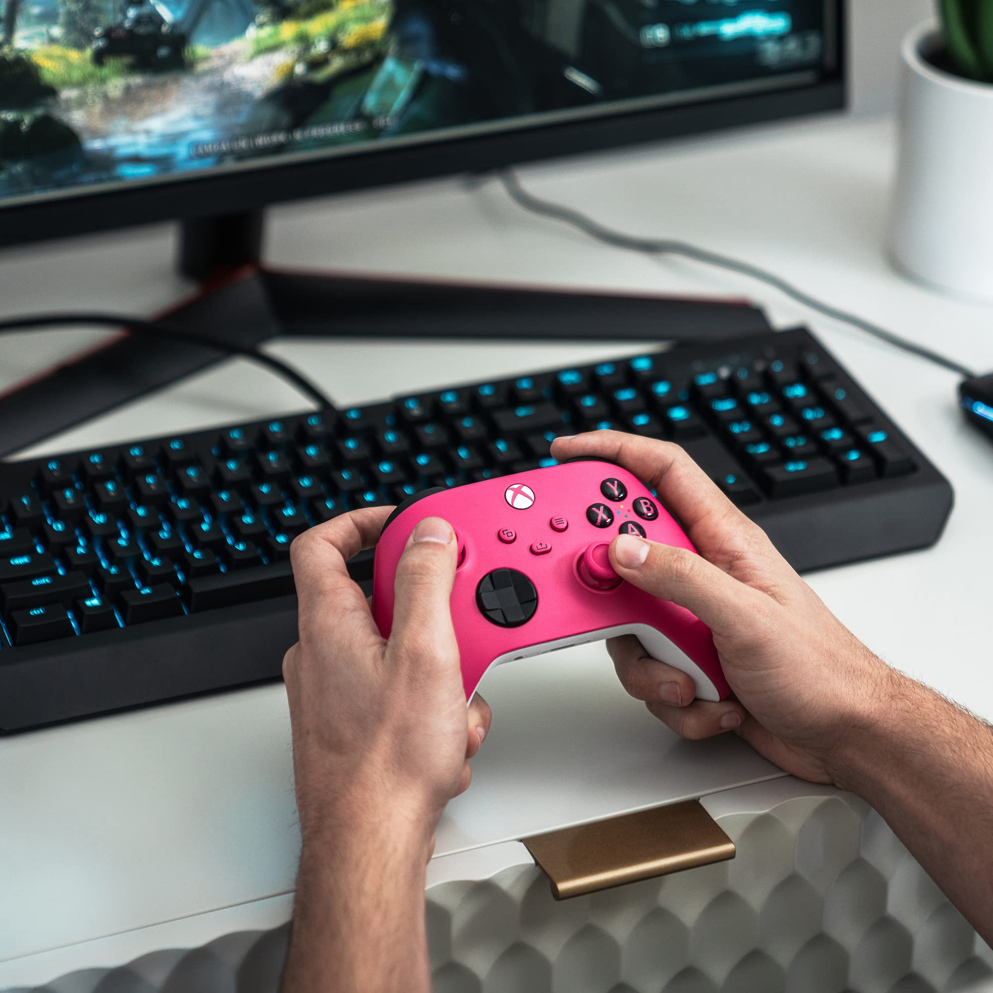 Xbox Wireless Controller – Deep Pink for Xbox Series X|S, Xbox One, Windows PC, Android 7