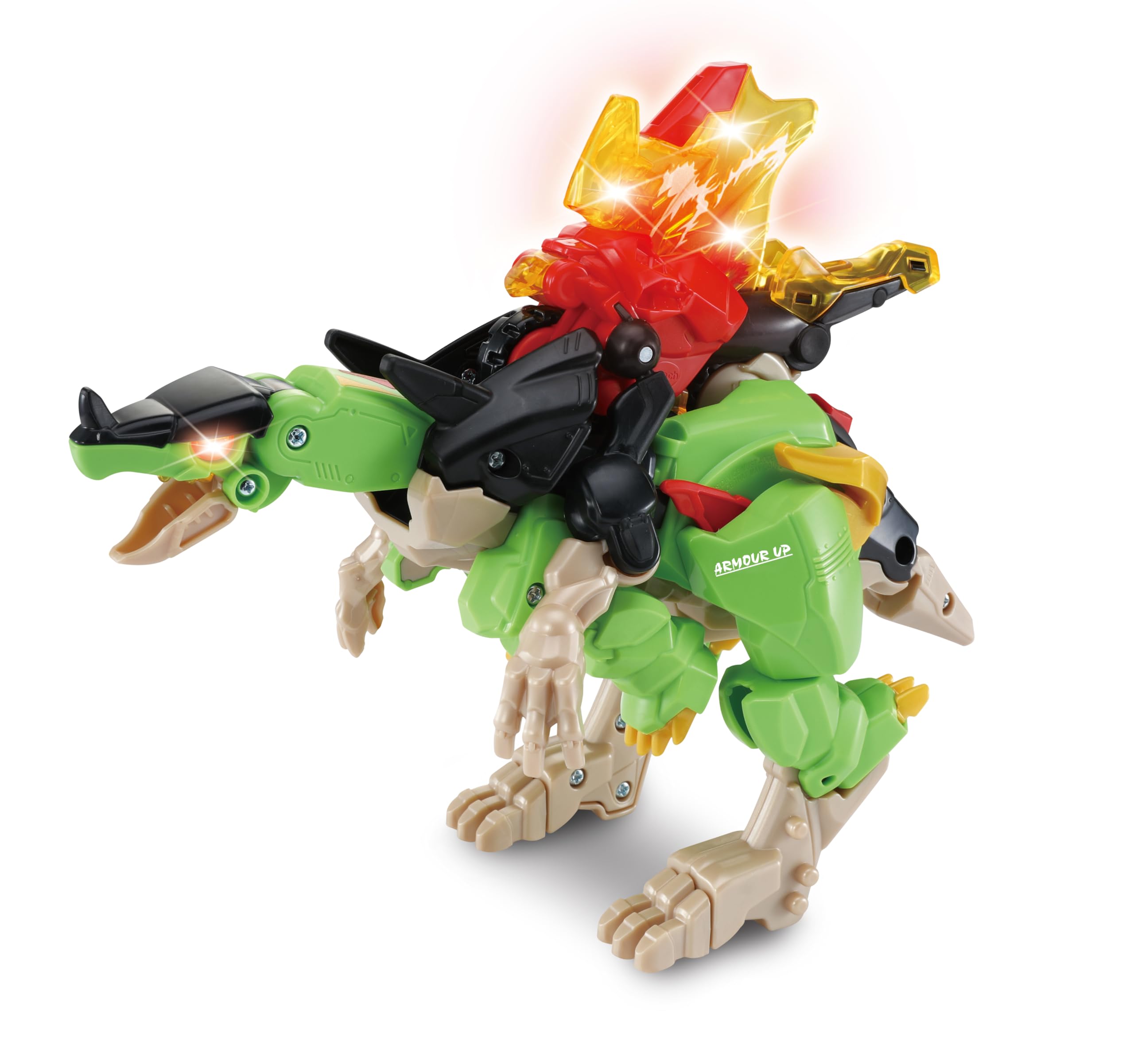 VTech Switch & Go Dinos Armour Up Triceratops Spinosaurus - 2-in-1 Interactive Dino Toy for Ages 3-8