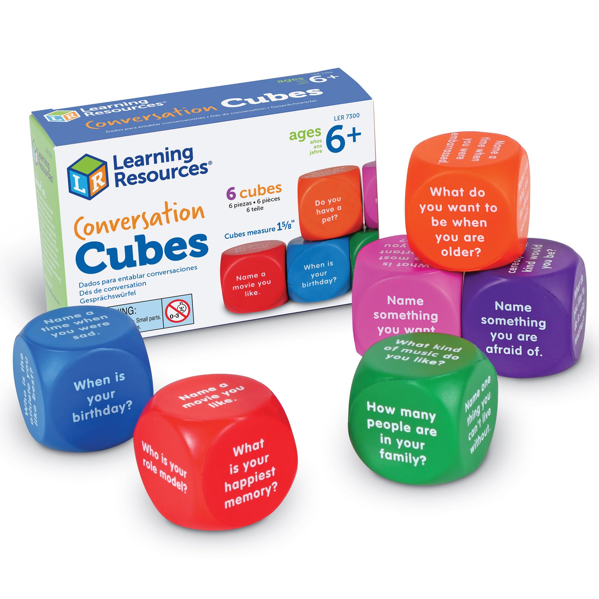 Learning Resources Conversation Cubes - Social Emotional Learning | Ages 6+