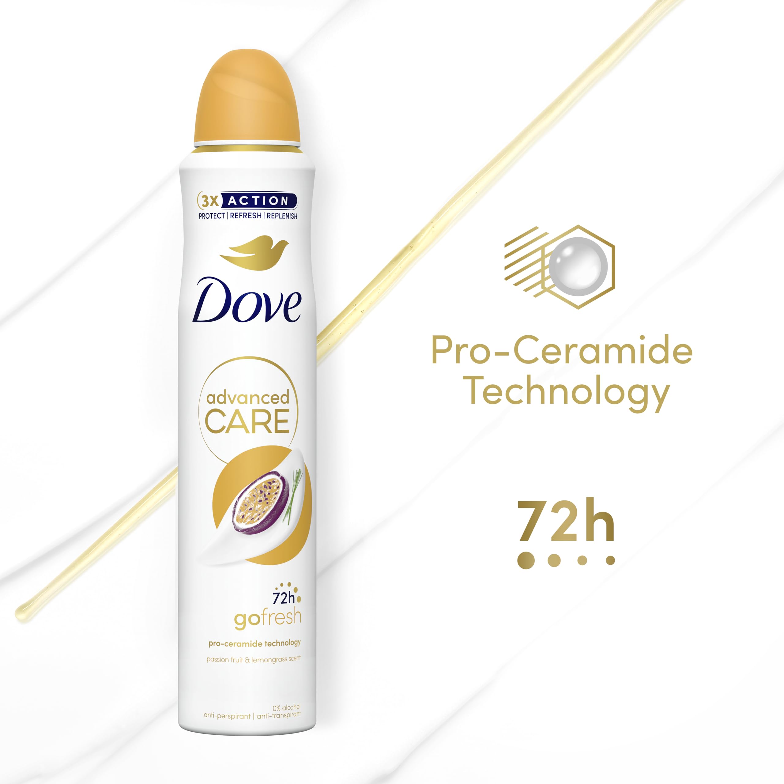 Dove Advanced Care Go Fresh Passion Fruit & Lemongrass Scent Antiperspirant Deodorant Spray (15g) 6