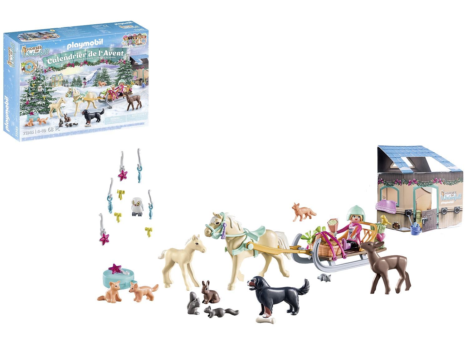 Playmobil 71345 Advent Calendar - Christmas Sleigh Ride, 24 Doors, 68-Piece Playset for Ages 4+ 1