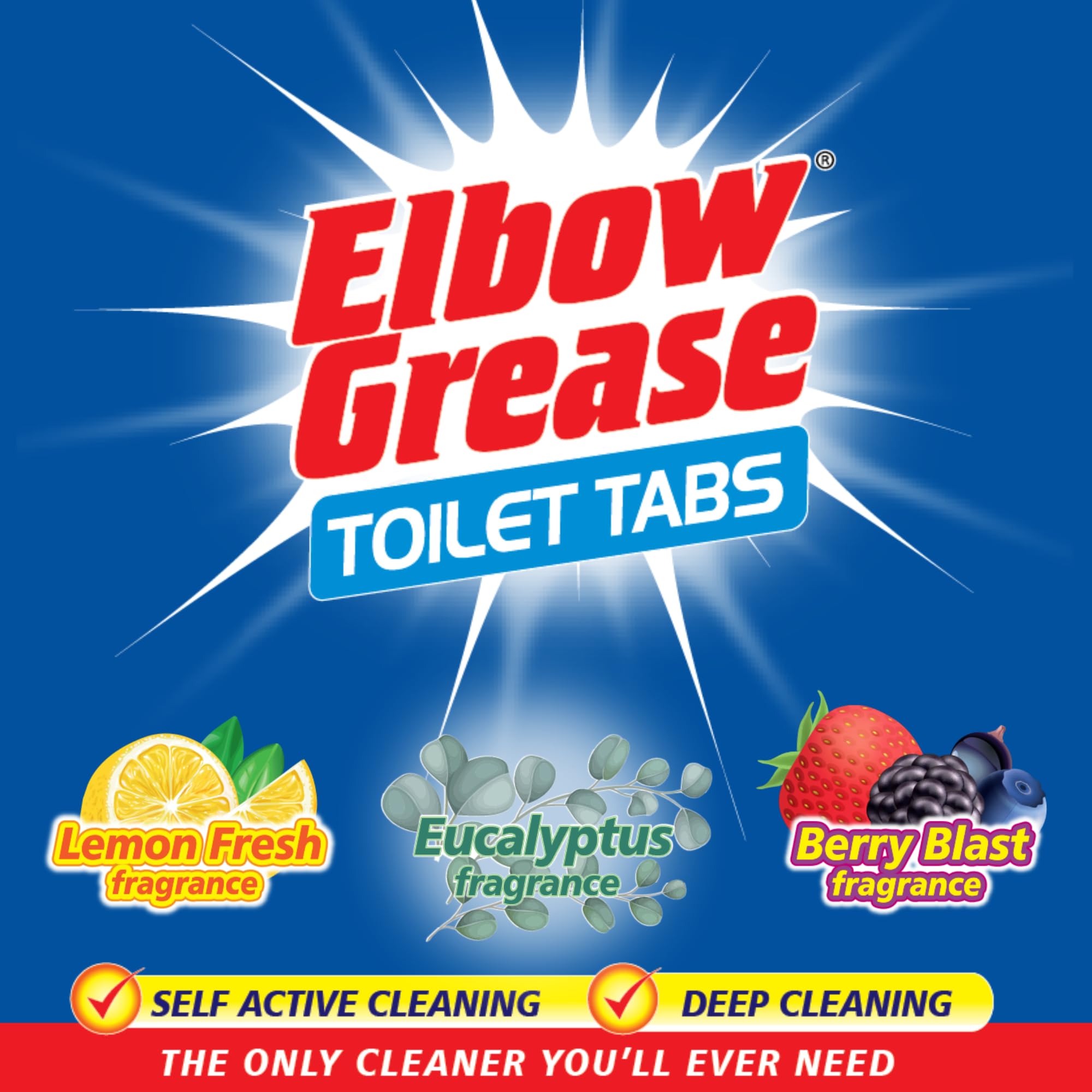 Elbow Grease Toilet Cleaner Tabs - Eucalyptus Scent | 10 Count