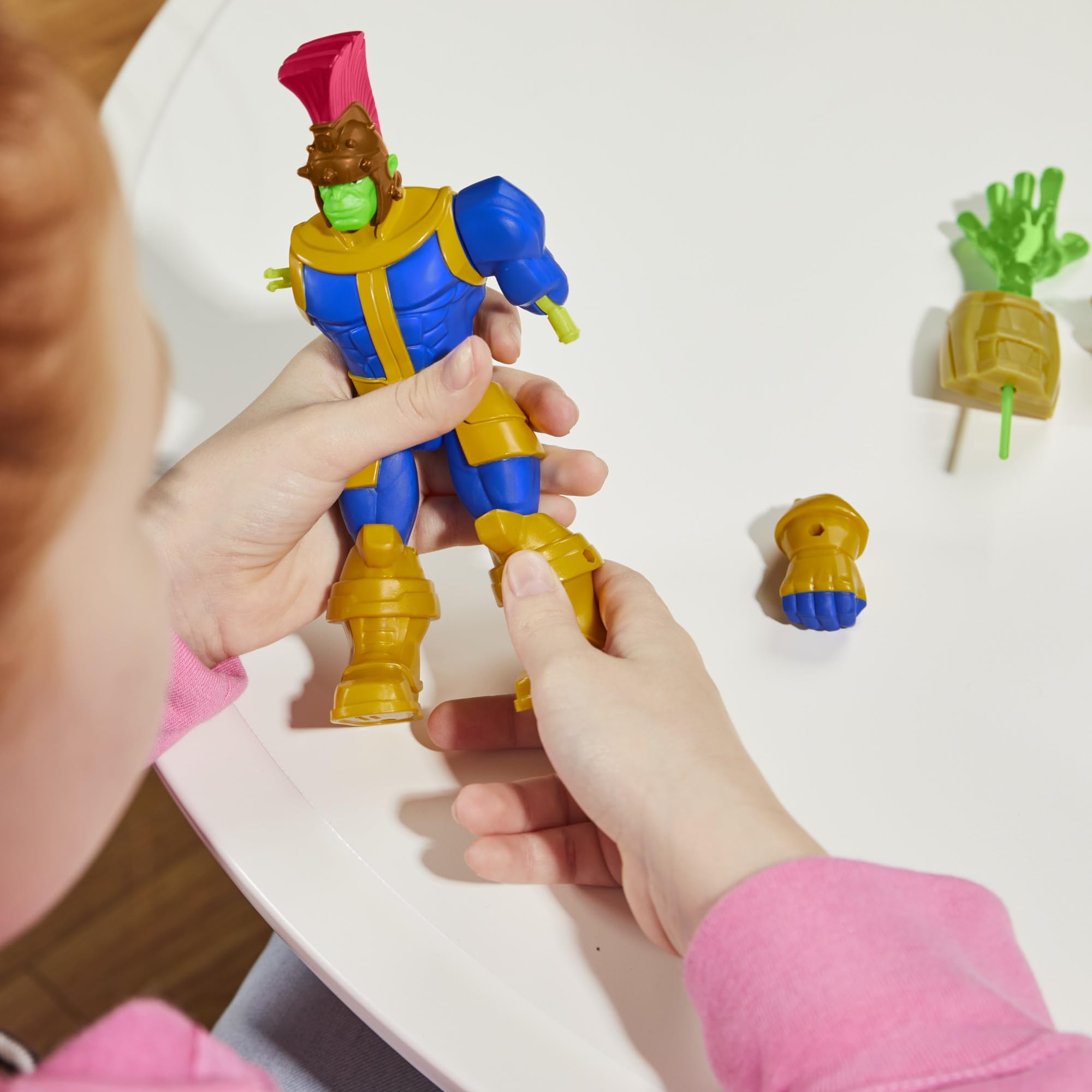 Marvel MixMashers Thanos Deluxe Action Figure - Interchangeable Parts | 9 Points of Articulation 7