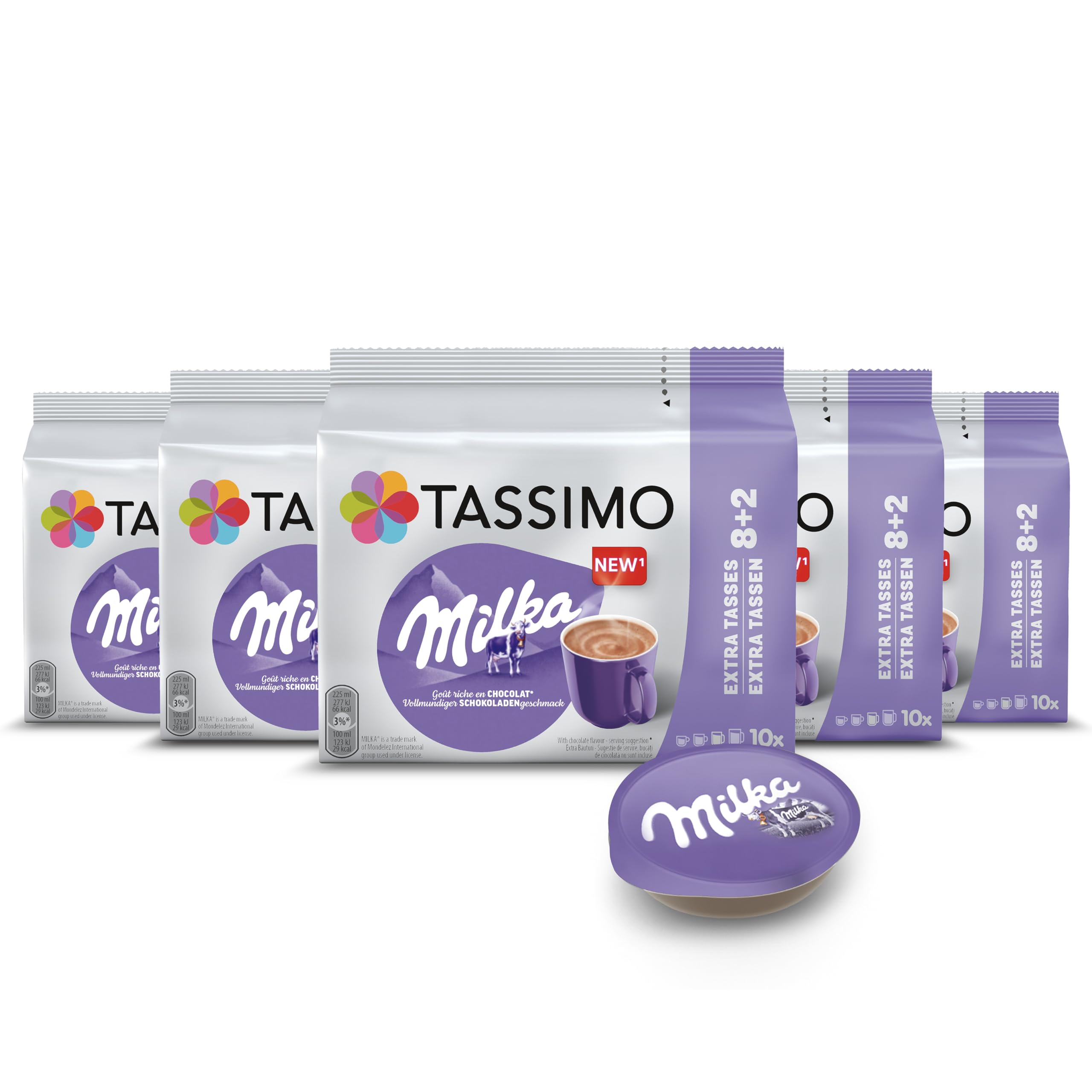 Tassimo Milka Hot Chocolate Pods - 50 Drinks Total (5 Packs of 10) | Intellibrew Compatible 1