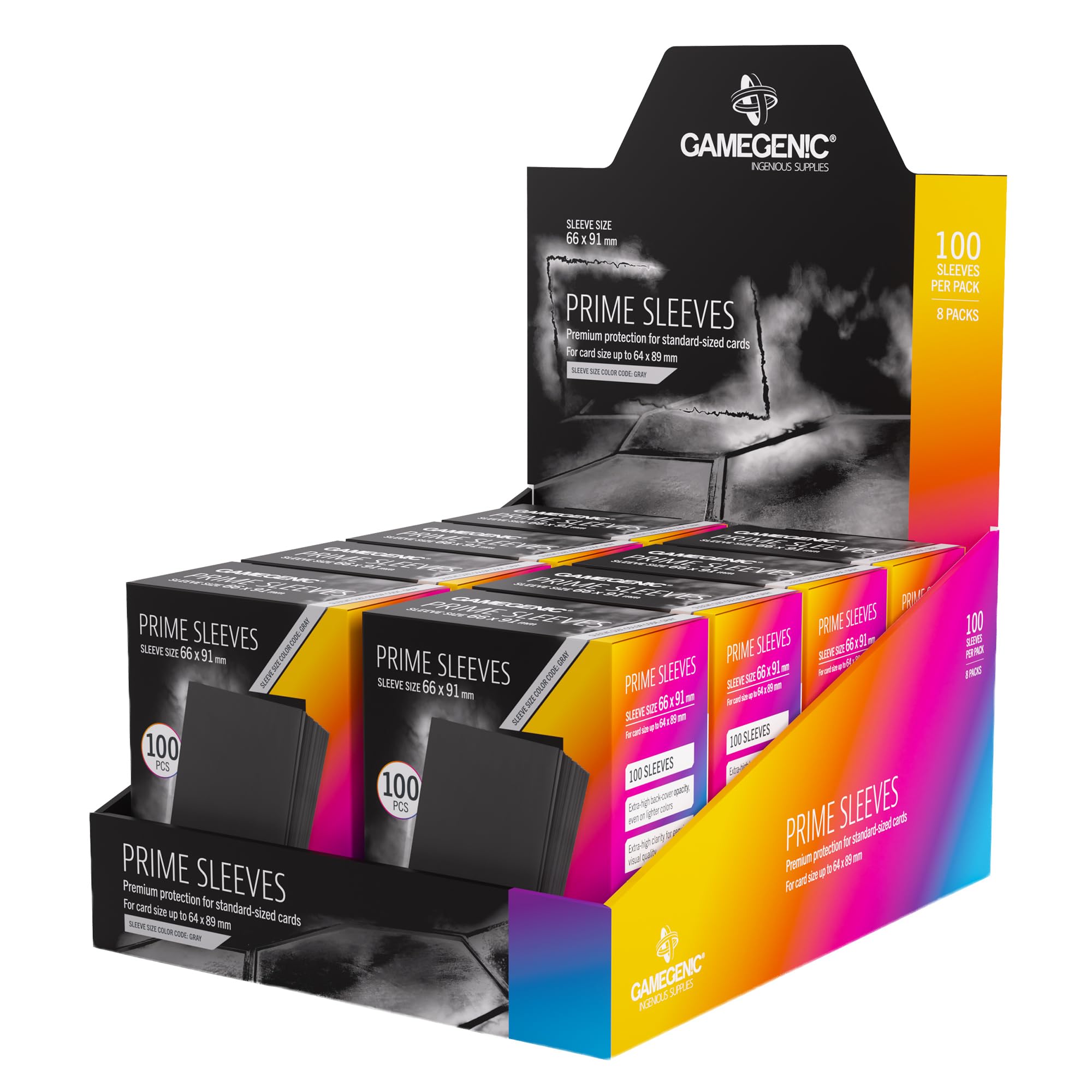 Gamegenic Prime Standard-Sized Card Sleeves - 100 Pack, 66 mm x 91 mm 3