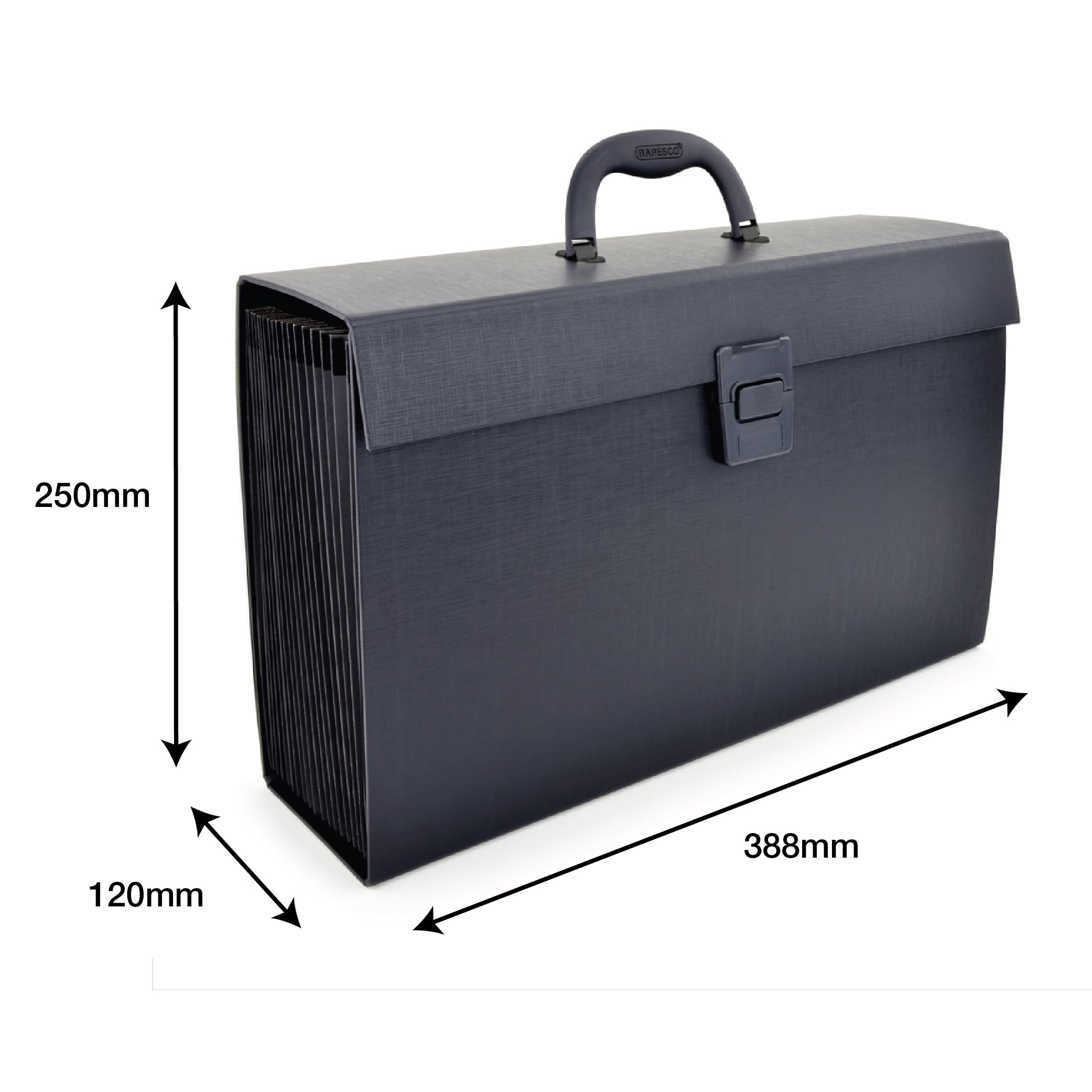Rapesco 1555 19-Part Expanding Box File Document Organiser, A4+, Black 7