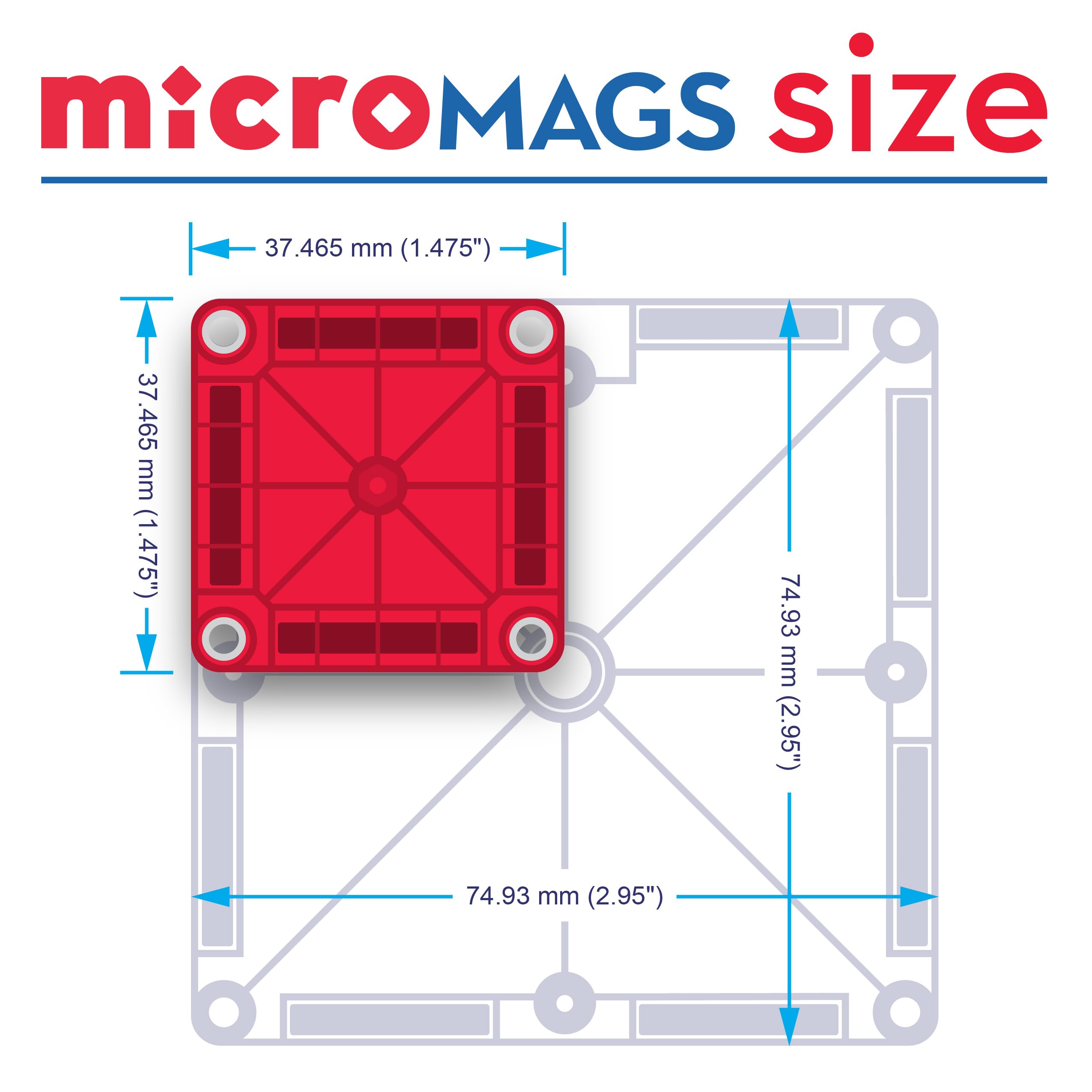 Magna-Tiles microMAGS 26-Piece Travel Magnetic Construction Set - Ages 3+ Building Toy 4
