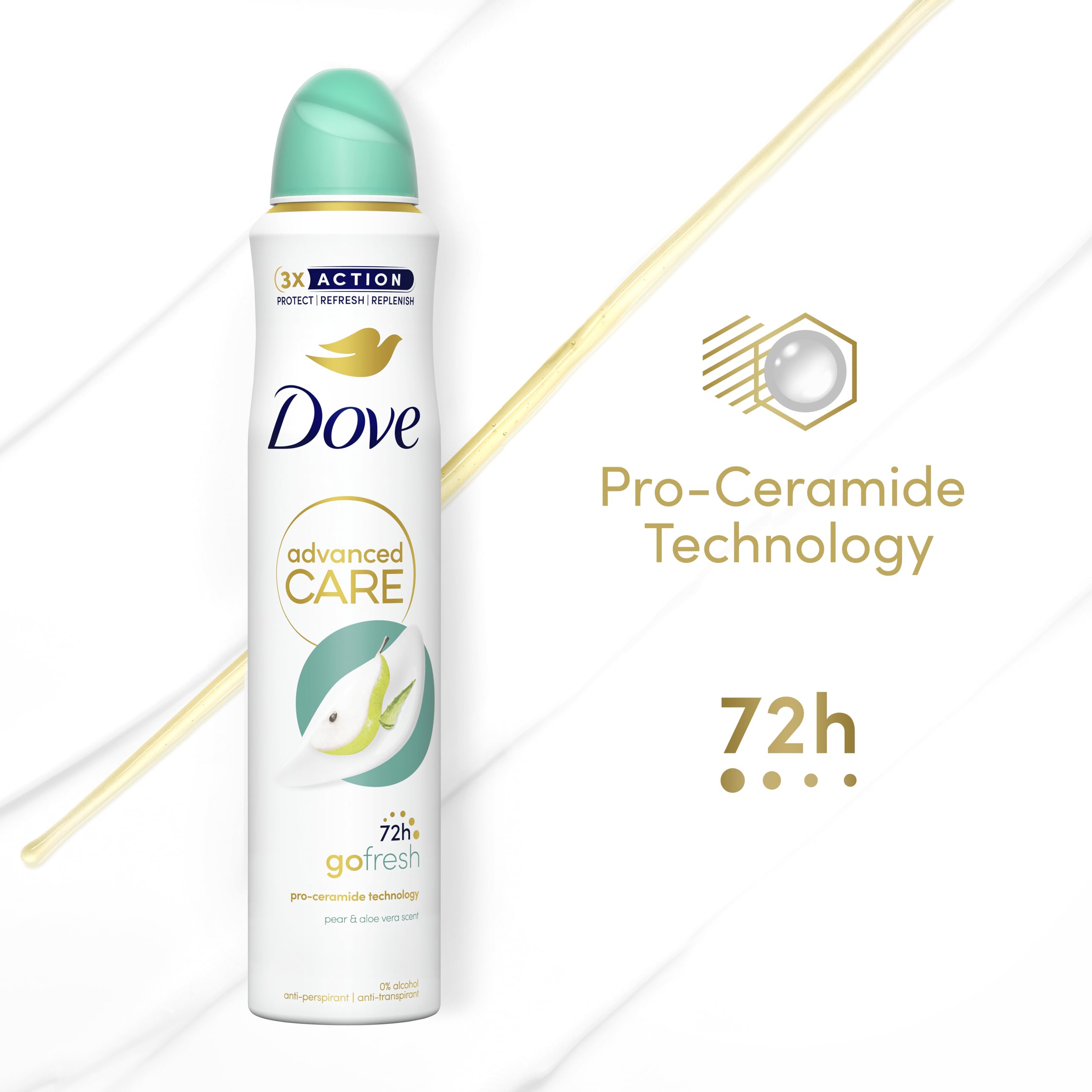 Dove Advanced Care Go Fresh Pear & Aloe Vera Scent Antiperspirant Deodorant Spray (160g) 5
