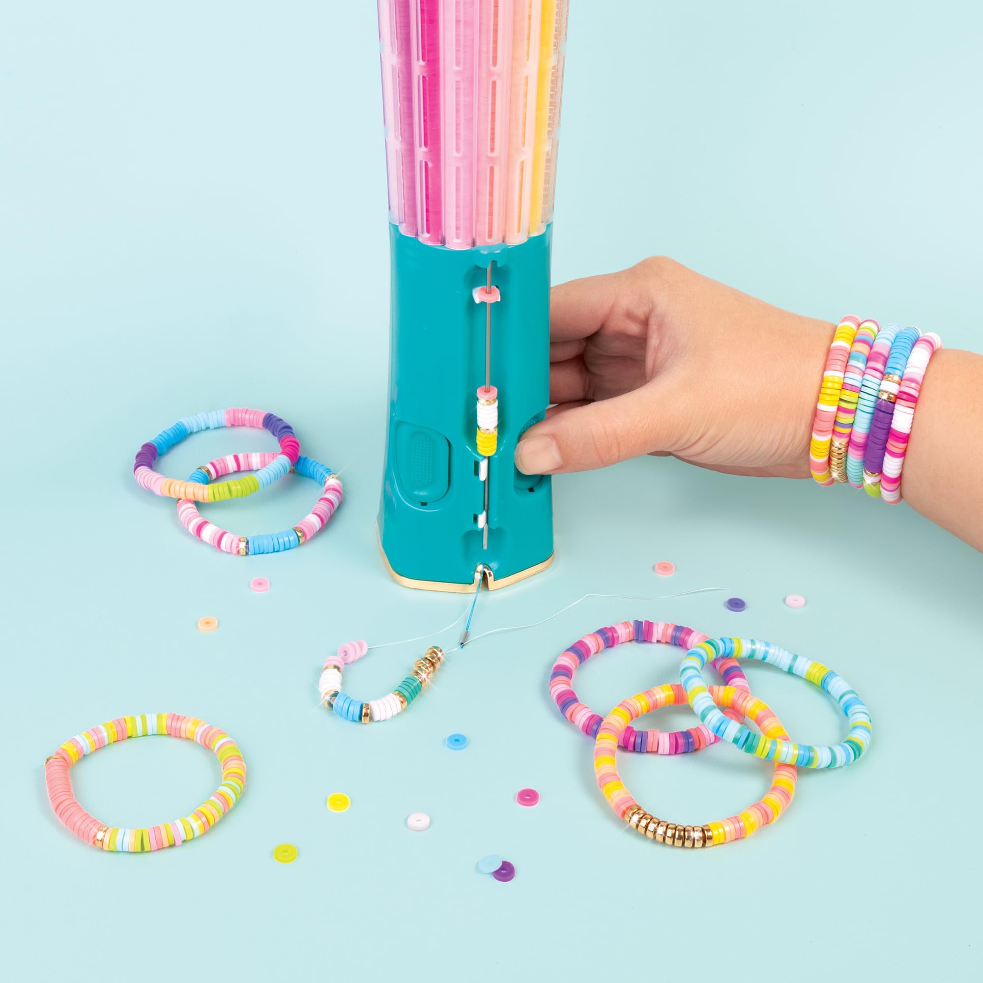 Make It Real Swift Clicks Heishi Bracelet Maker - 23 Bracelets | 2040 Beads | Ages 8+ 5