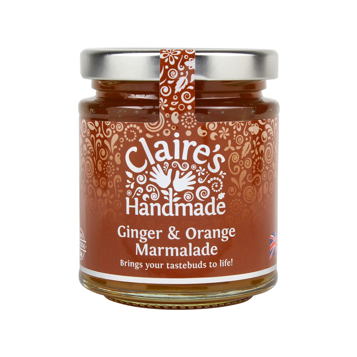 Claire's Handmade Ginger and Orange Marmalade (227g) - Traditionally Made with Real Ginger Root