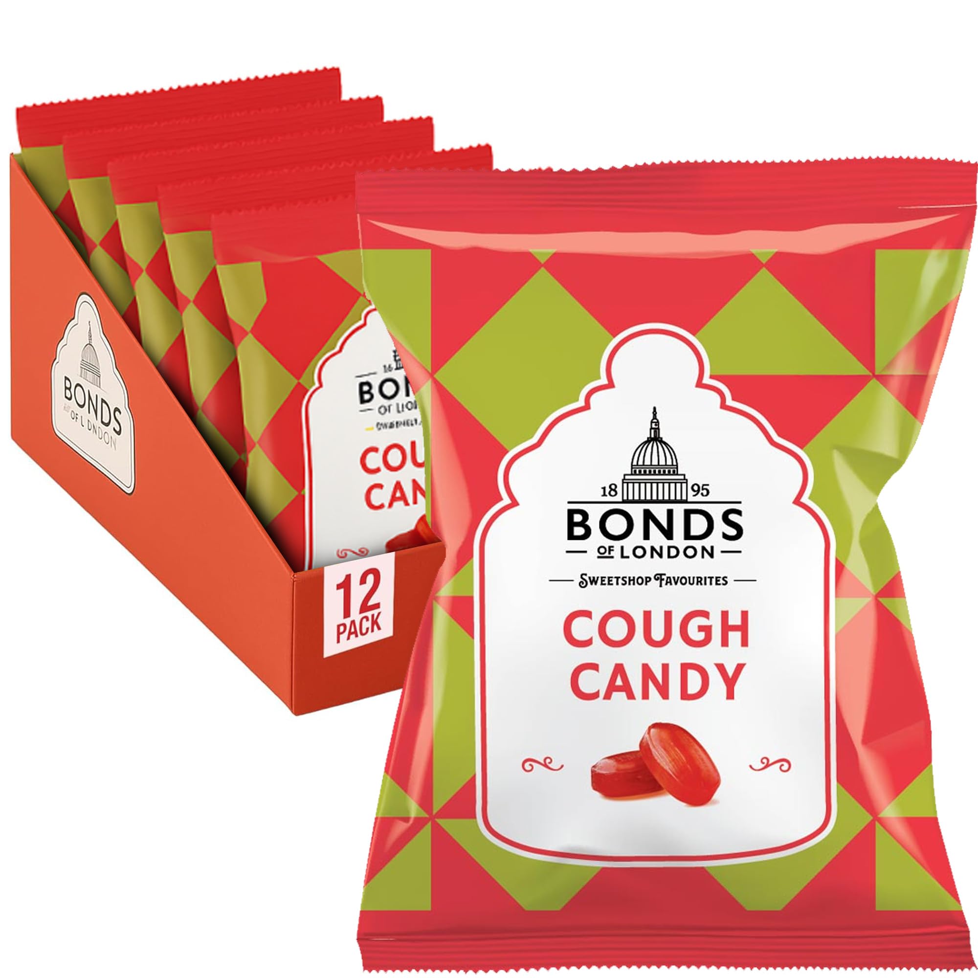Bonds of London Cough Candy Bags - Retro Aniseed Boiled Sweets Multipack | 12 Bags x 120g 1