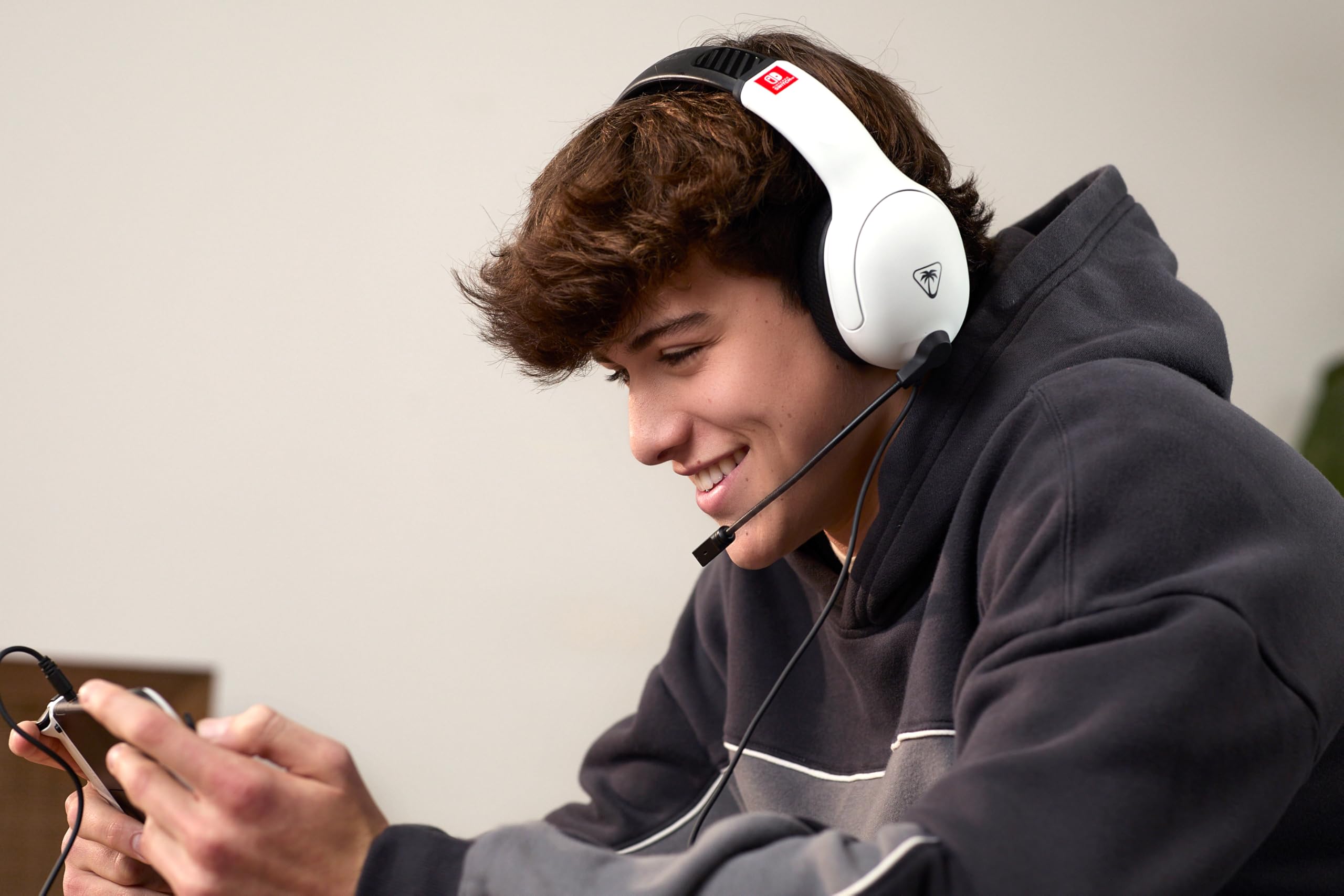 Turtle Beach Airlite Fit Black and White Wired Gaming Headset with Flip-to- 9