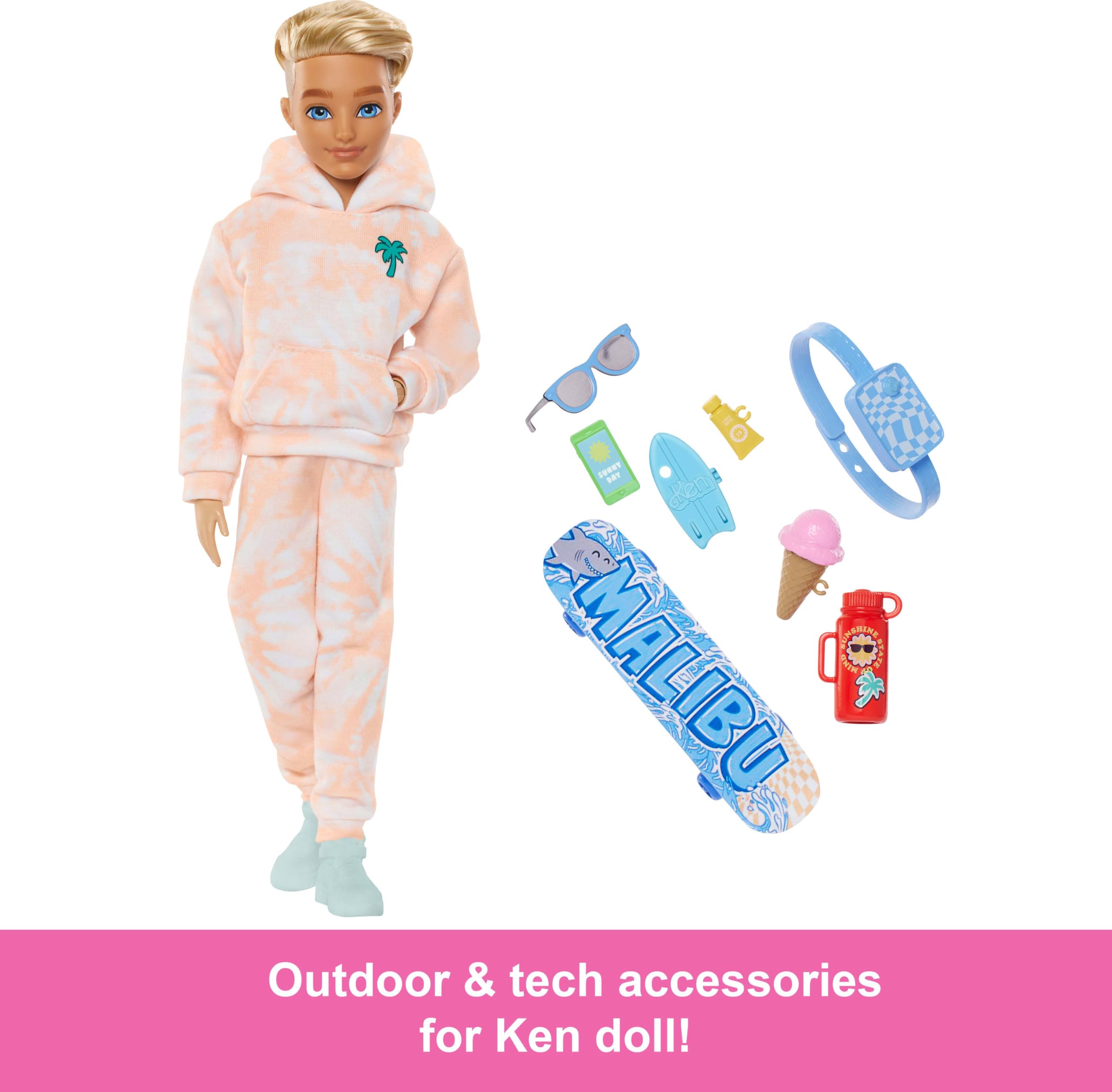 Barbie Dream Besties Ken Doll - Posable Fashion Doll with Skateboard & Accessories | Ages 4+ 3