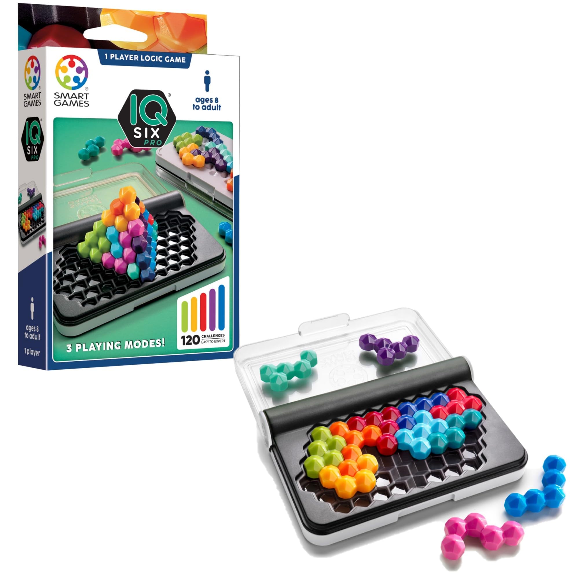 SmartGames IQ Six PRO Electronic Game - Multicolor Plastic | Portable | Ages 8+