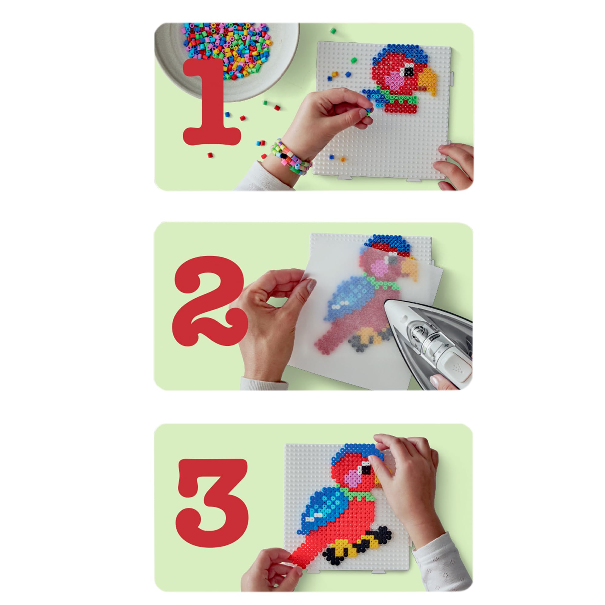 Hama Beads Refill Bag - 1,000 Red Beads | Encourages Creativity | Improves Motor Skills