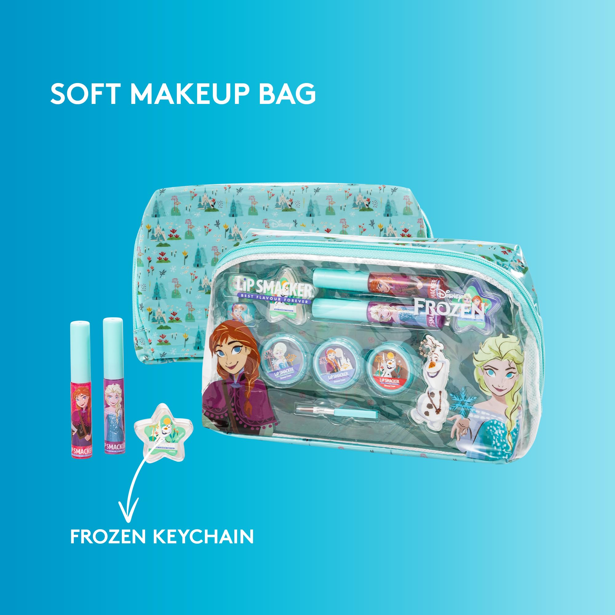 Lip Smacker Frozen Essential Makeup Bag Set | Safe Ingredients | Accessories Included 3