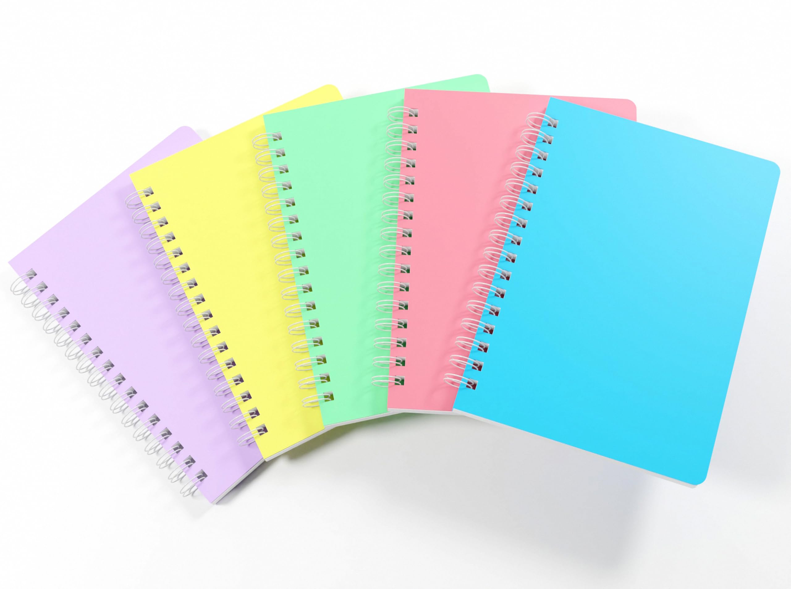 Silvine A6 Wirebound Notebooks - 160 Pages Ruled Paper, 60gsm | Pack of 10 Assorted Colours