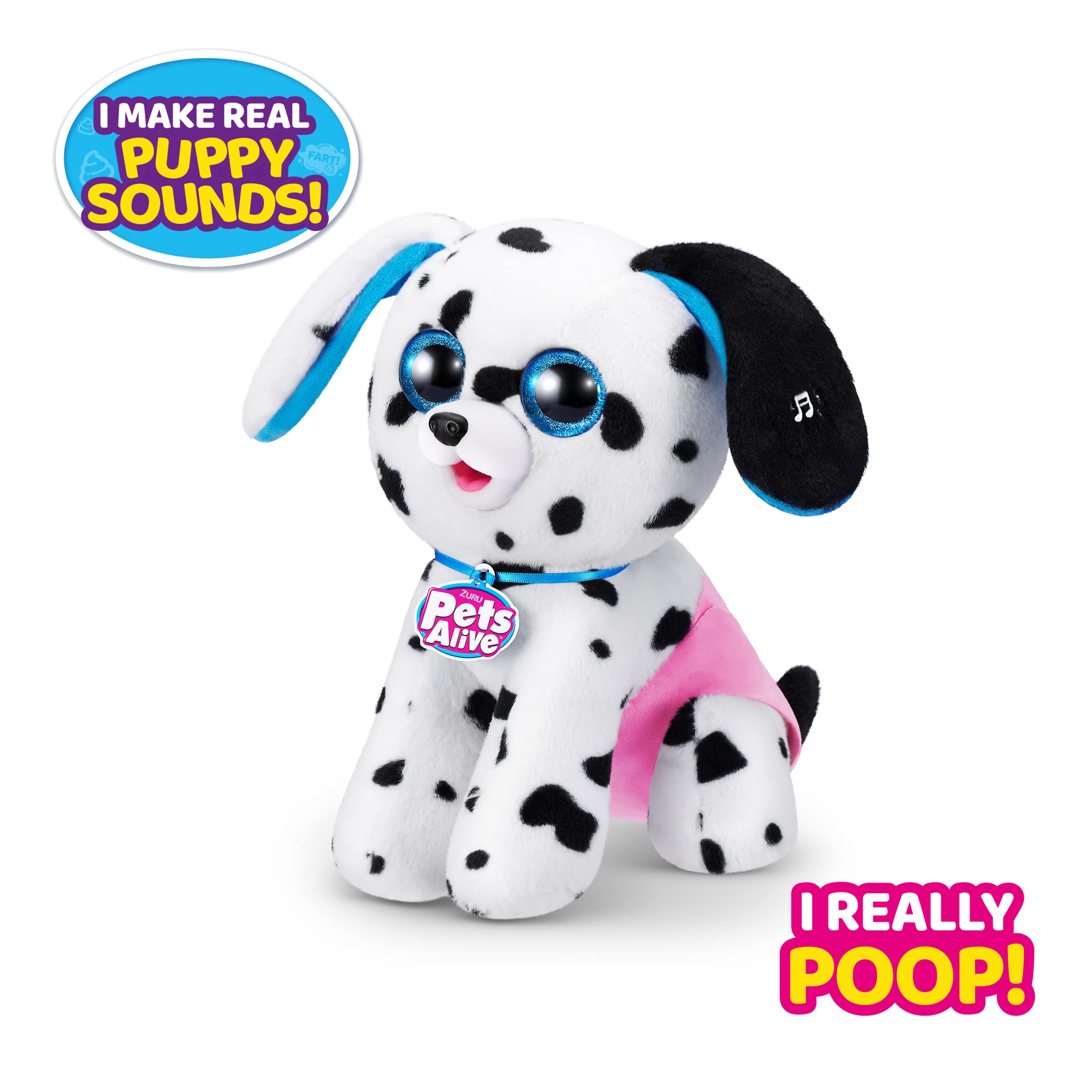 Pets Alive Pooping Puppies - Dalmatian Interactive Electronic Plush Toy with Color Change & Sounds, Ages 3+ 3