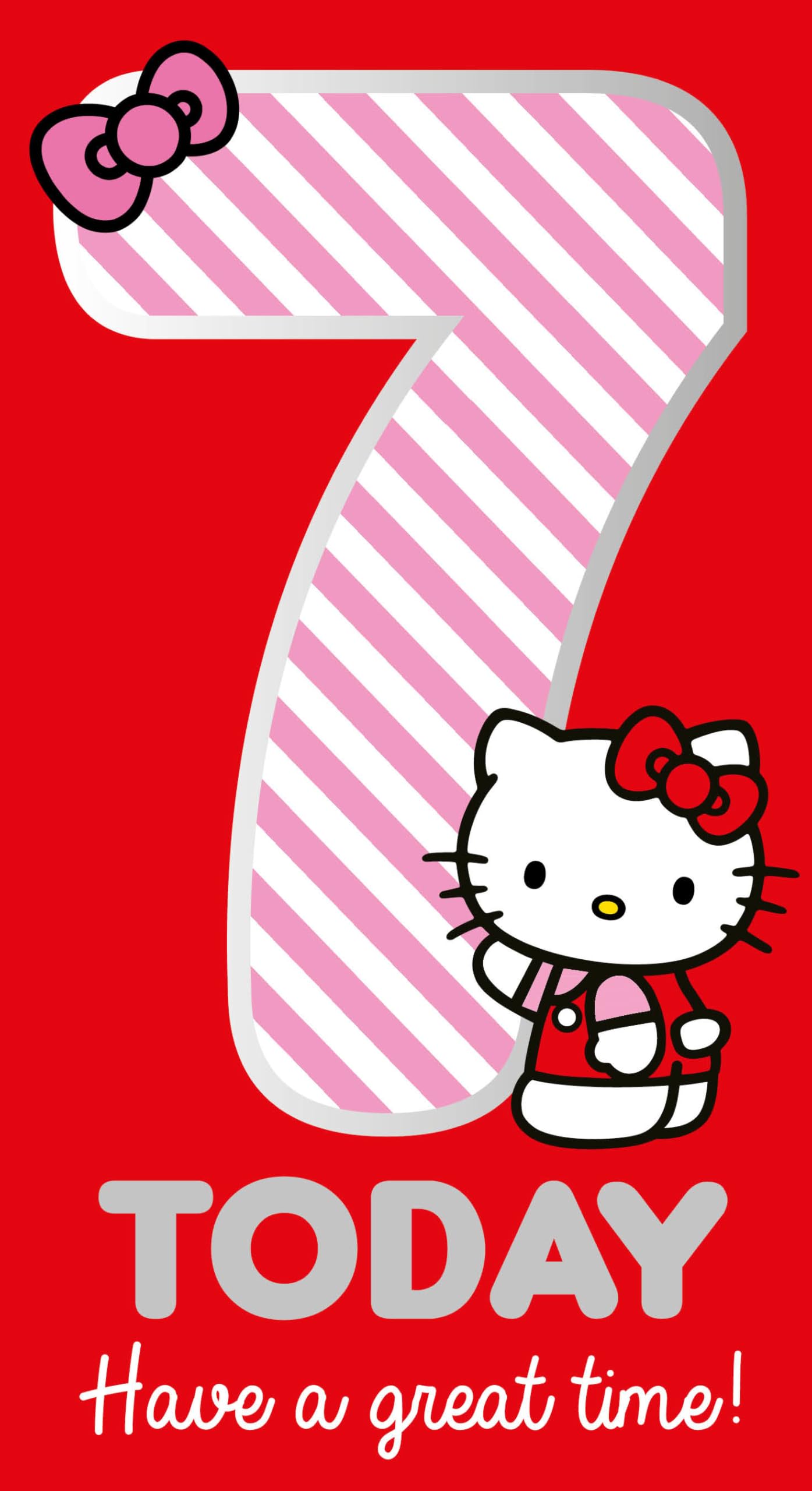 Danilo Promotions Ltd Hello Kitty Birthday Card for Age 7 | Standard Size | Multicolour
