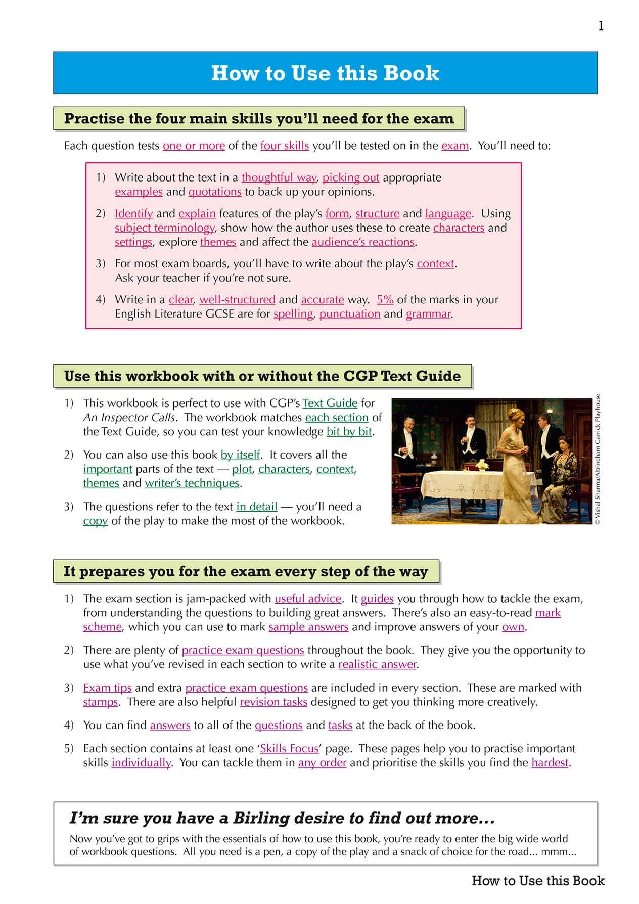 CGP Books An Inspector Calls Workbook - GCSE English Literature Revision | Paperback | 72 Pages