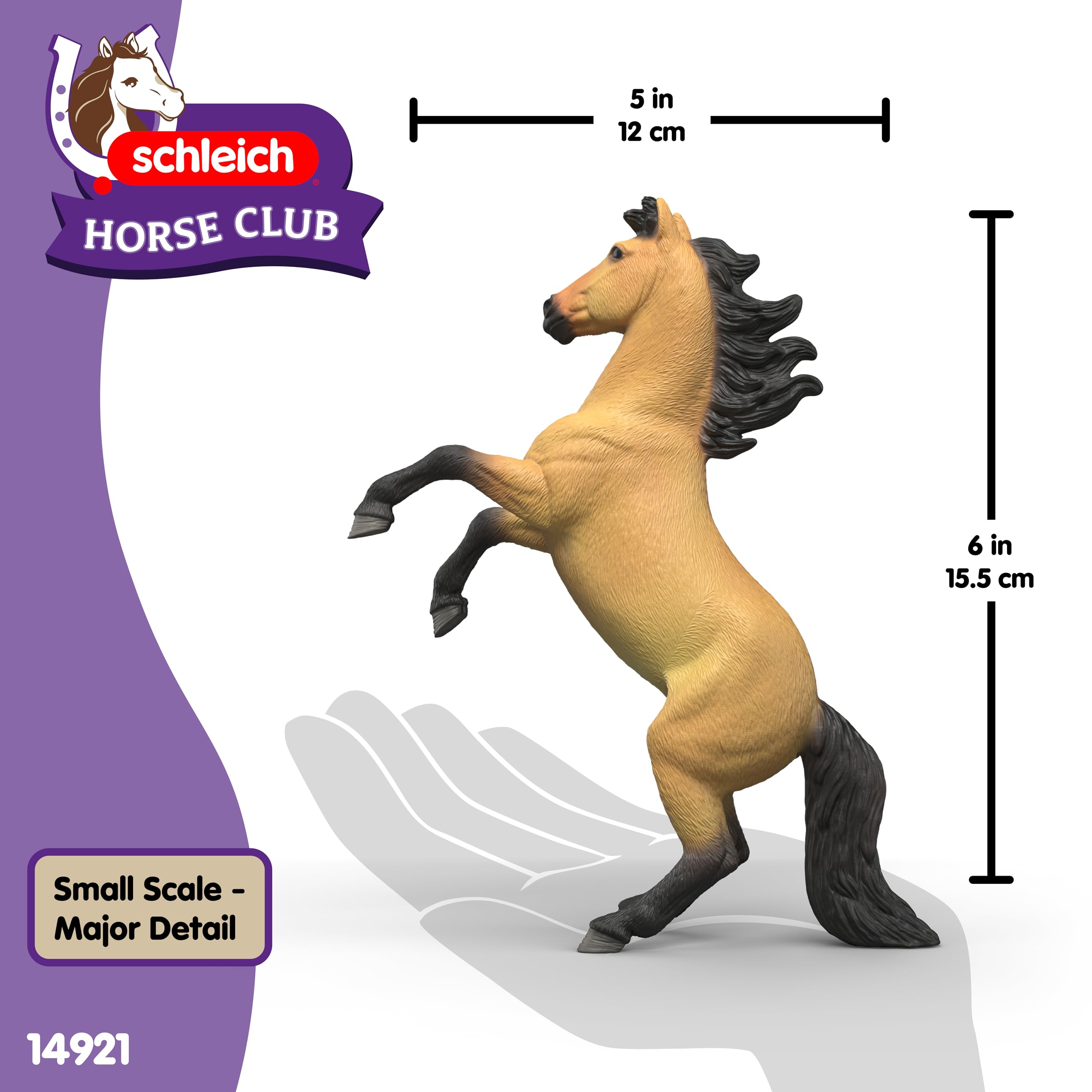 Schleich Horse Club - Mustang Stallion 14921 | Realistic Detail | Ages 5+ 6