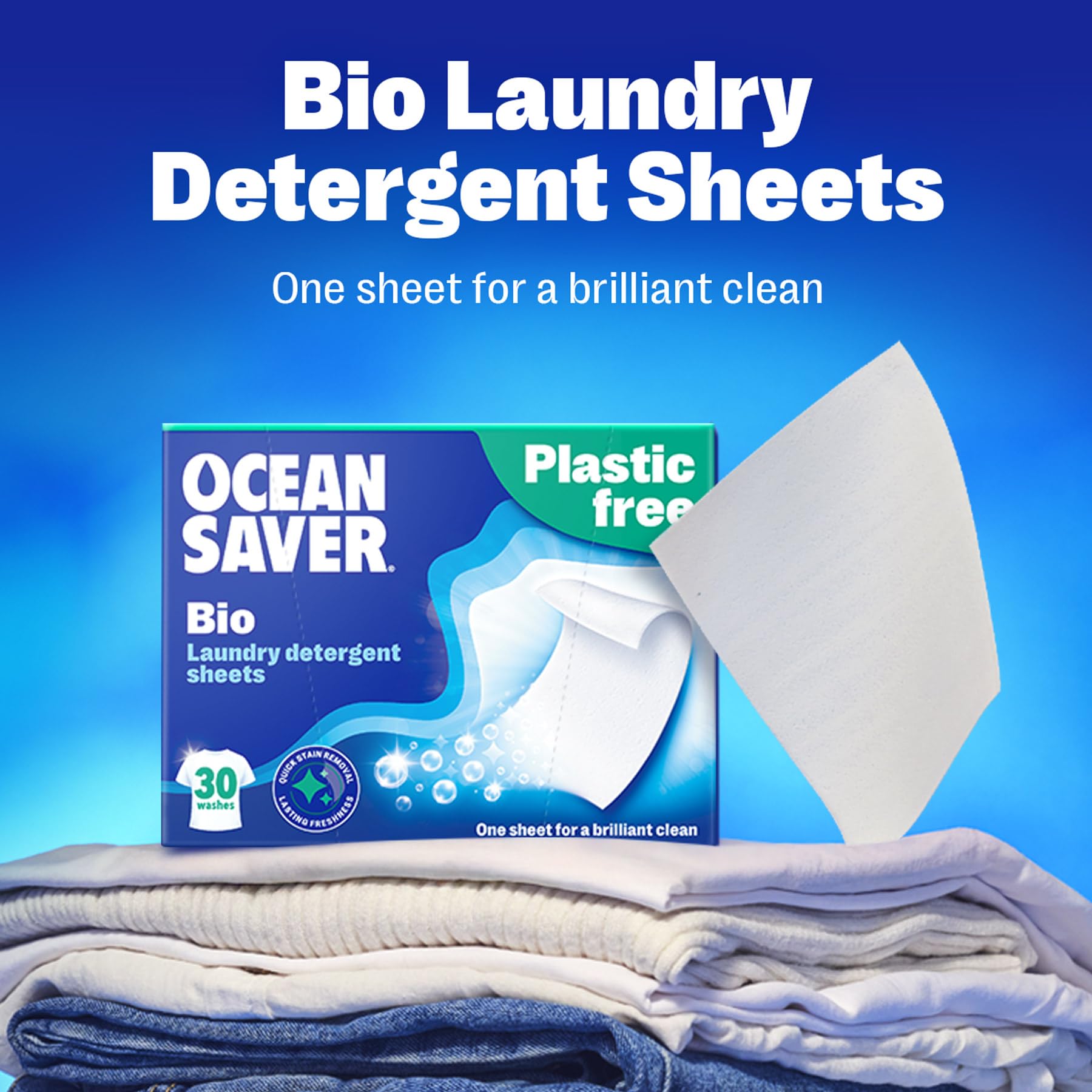OceanSaver - Eco Laundry Detergent Sheets | Biodegradable, Plastic-Free, Hypoallergenic 7