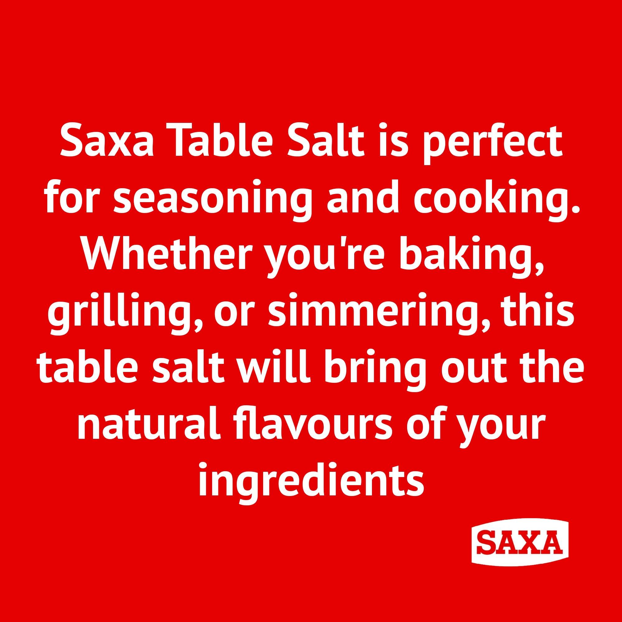 Saxa Fine Table Salt - Versatile Seasoning for Table & Cooking | 750g Drum 5