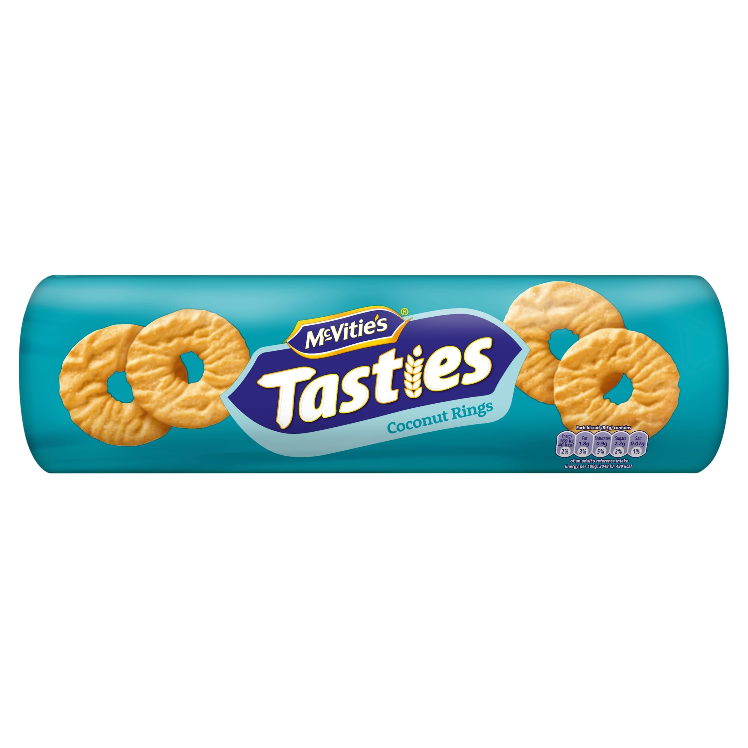 McVitie's Tasties Coconut Rings Biscuits - Rich Coconut Flavour | 300 g Pack 2