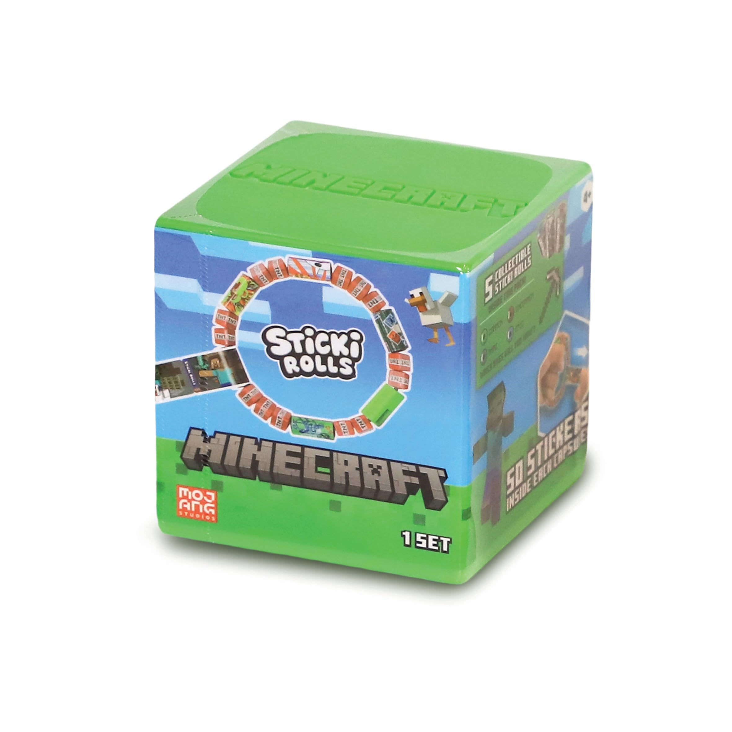 STICKI ROLLS Minecraft Mystery Capsule - Collectible Holographic Foil Stickers | Ages 4+ 1