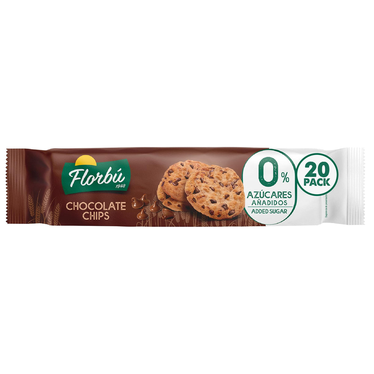 Florbú Chocolate Chip Cookies - 120 g x 20