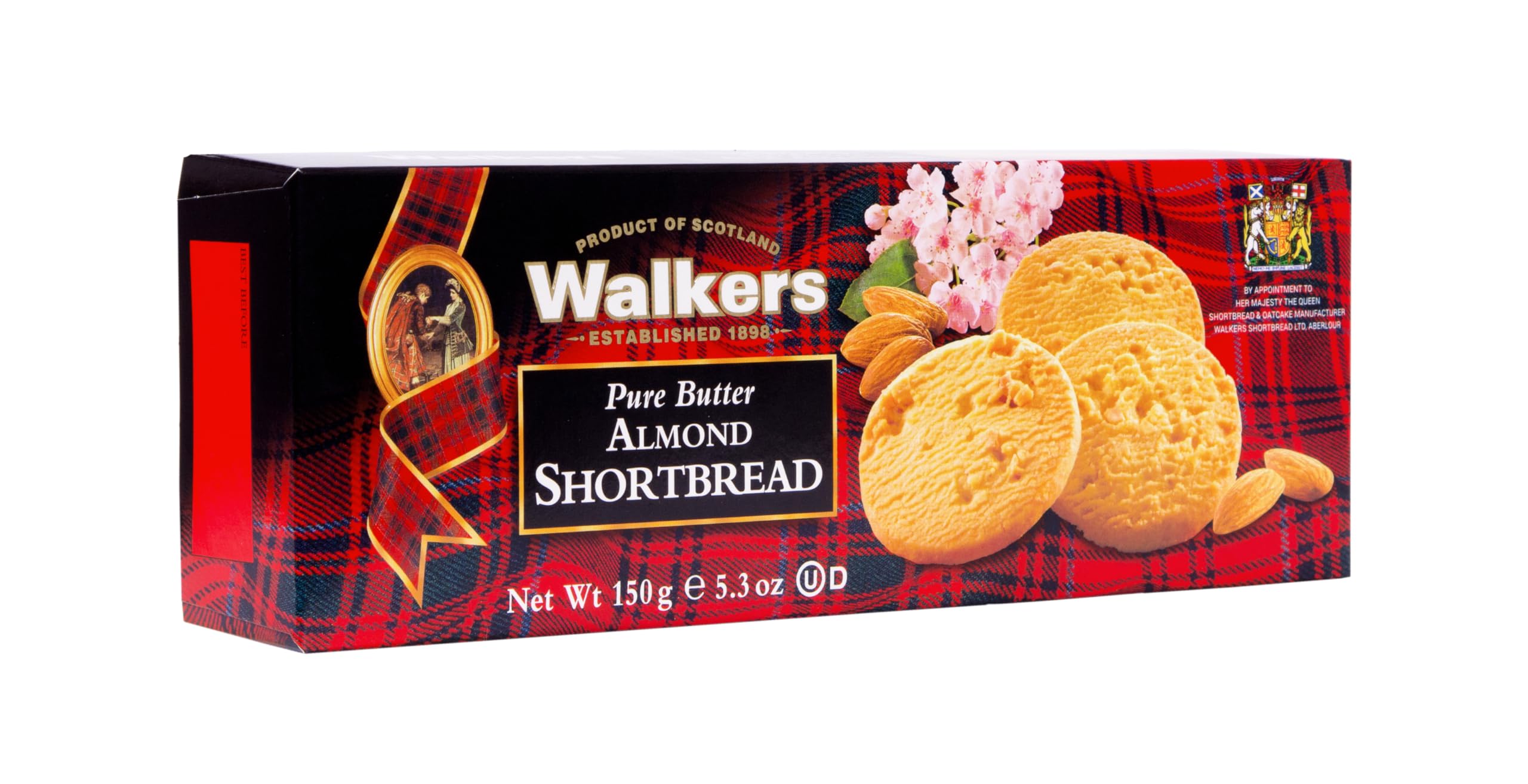 Walkers Shortbread Almond Rounds, Traditional Pure Butter Scottish Recipe, 150g 7