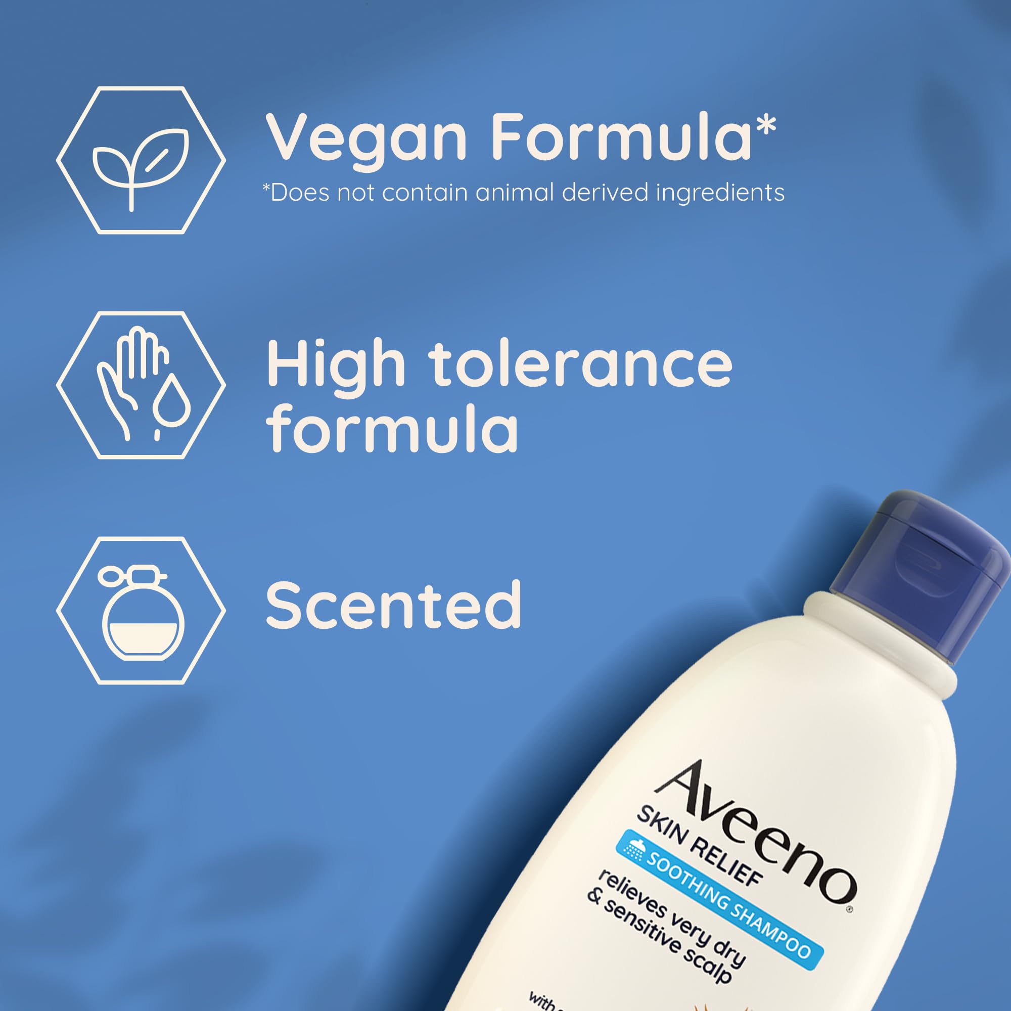 Aveeno Skin Relief Soothing Shampoo with Oat for Very Dry Sensitive Scalp & Fragile Hair, 300ml 3