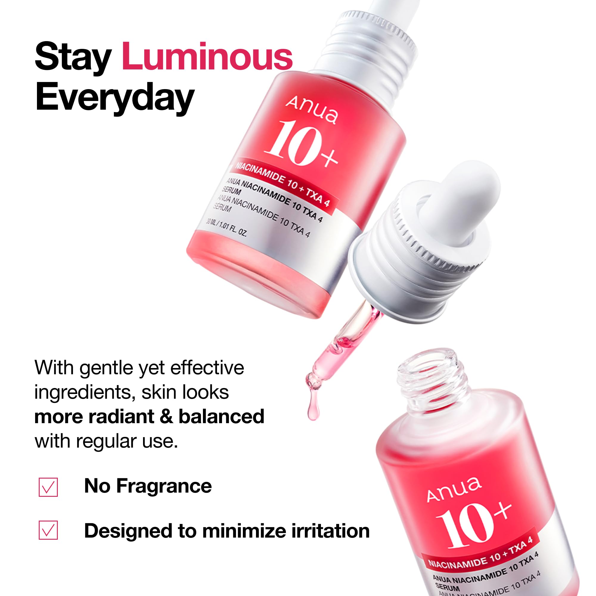 ANUA 10% Niacinamide + 4% Tranexamic Acid Serum with Ceramides & Hyaluronic Acid (30g) 6