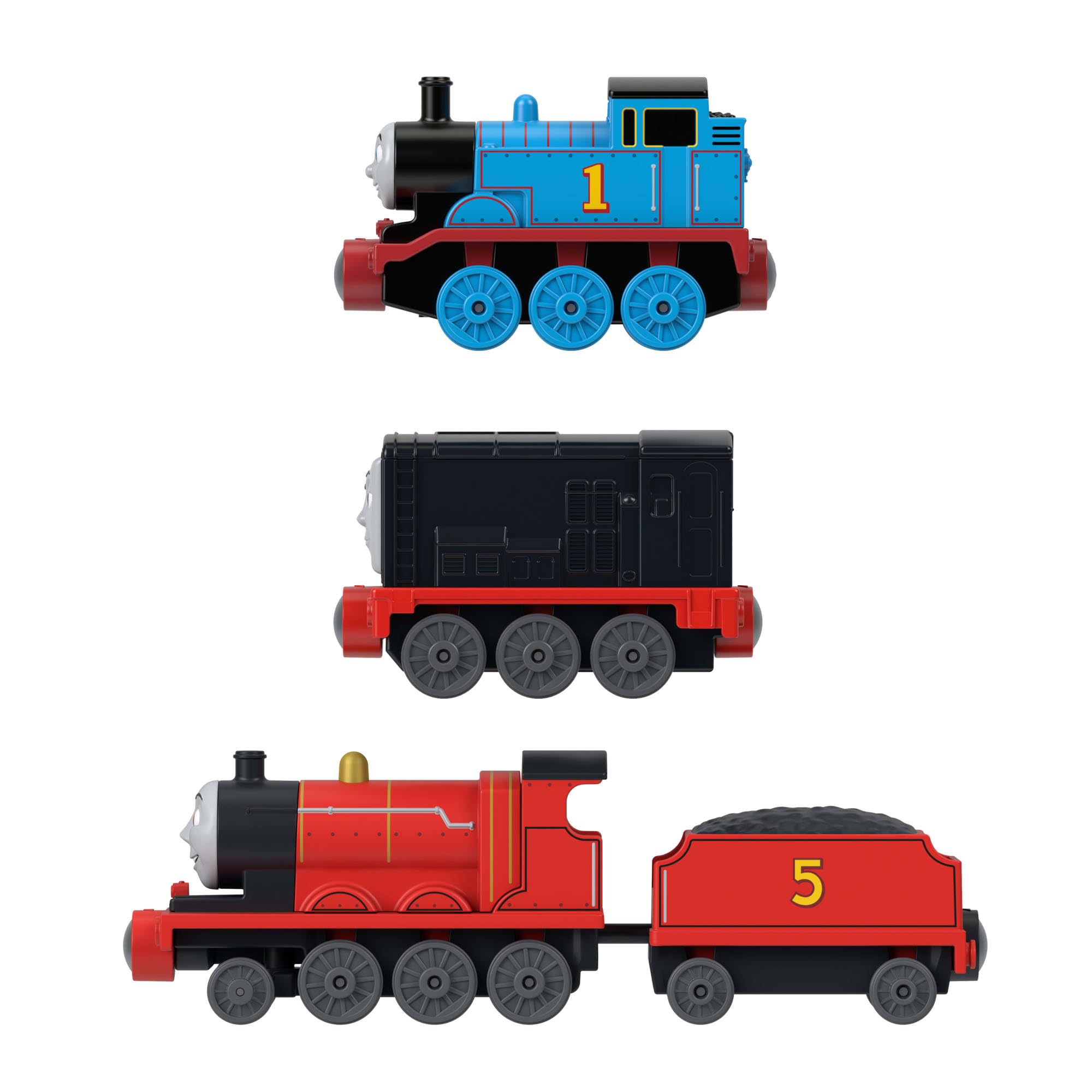 THOMAS & FRIENDS Die-Cast Toy Train Multipack of 3 (Thomas, Diesel, James) | Ages 3+ 3